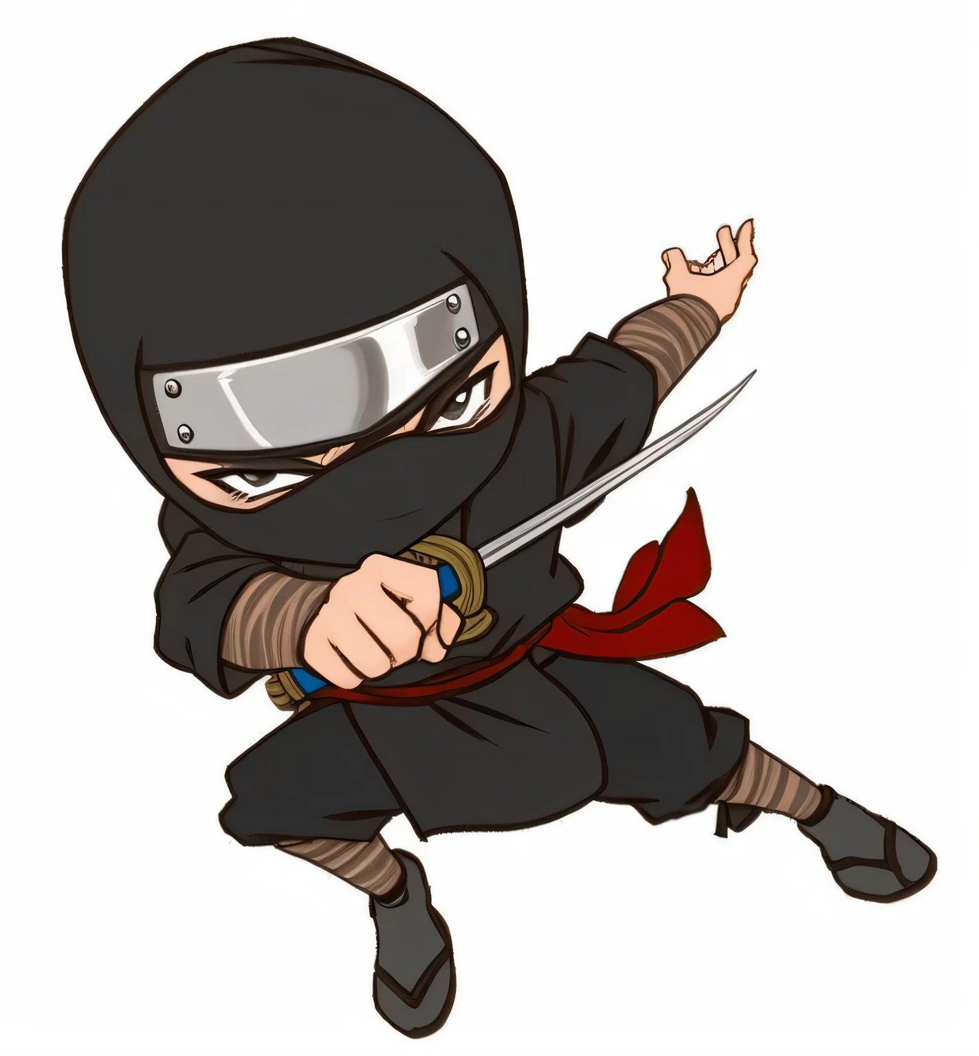 ninja，comic style，male，front