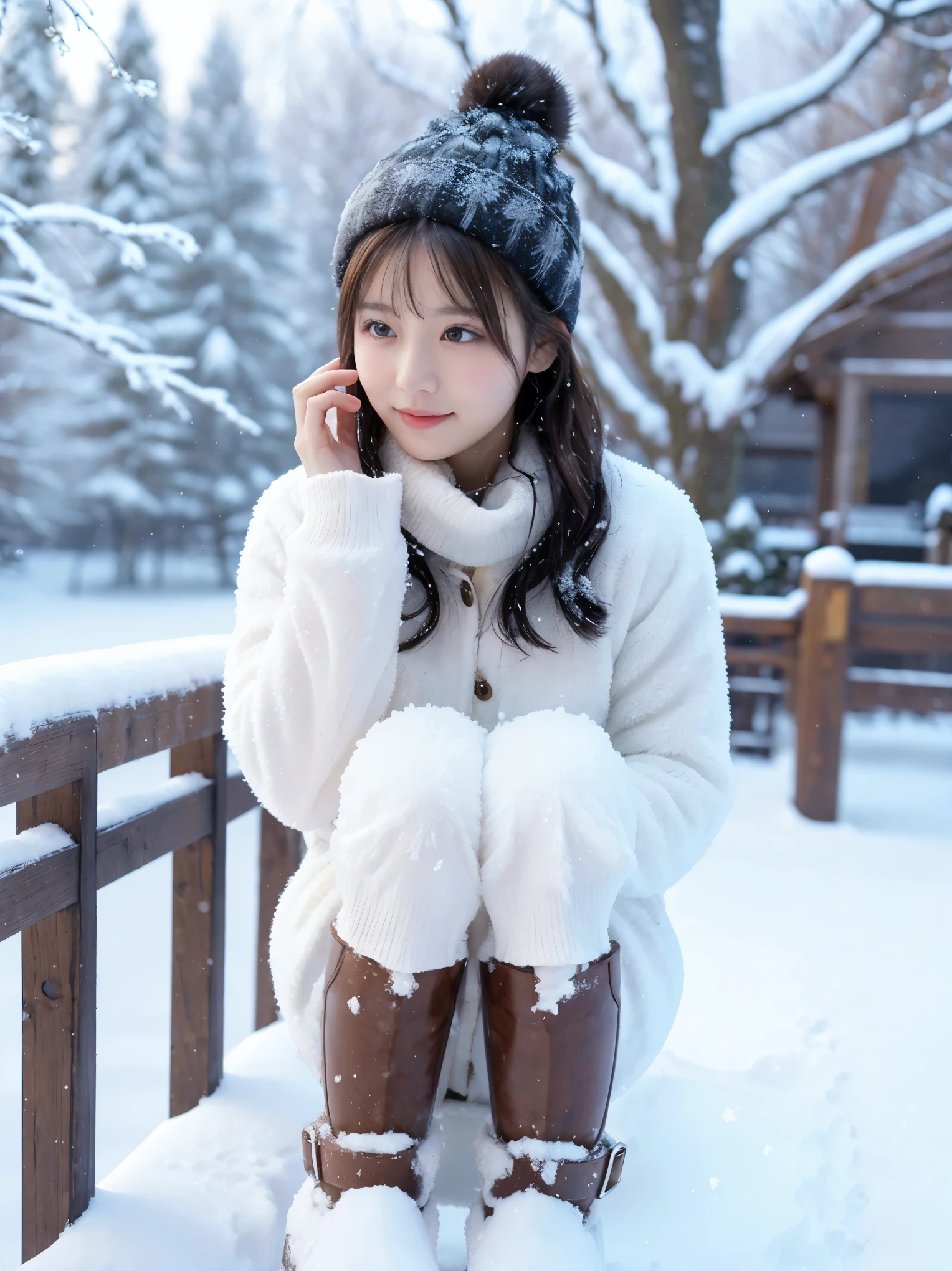 highest quality,4K,8K,High resolution,masterpiece:1.2,Super detailed,realistic,photorealistic:1.37,winter, snow, snowy landscape, Beautiful girl in a competitive swimsuit, fine eyes, detailed lips, long eyelashes, Shiny oiled skin, snowy scene, soft lighting, cozy atmosphere, Moderately: Oil, fresh snow, winter wonderland, cool tone, delicate brushstrokes, snowy trees, frosty breath, calm expression, playful pose, beauty of nature, snowflakes, snow-covered ground, winter fashion, Stylish clothes, snow boots, rosy cheeks, wintertime joy, peaceful atmosphere, mysterious beauty, magical winter scene, winter fashionista, quirky charm