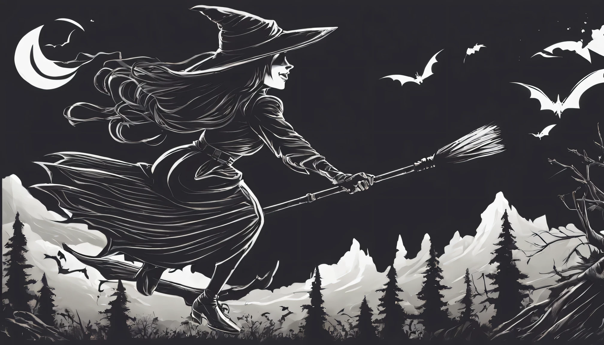 witchy flying on a broom with bats in the background, красивая witchy, creepy woman, красивая witchy woman not on a broom, witchy woman riding a broom, witchy, broom fly on brooms, witchy on a broom, красивая witchy woman on a broom, fairy tale, scary, but witchy, Witches, черная шляпа Witches и метла, красивая ковбойская witchy верхом на метле, witchy girl flying on a broom, красивая женщина – злая witchy
