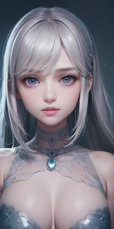 one person１８Beautiful woman of age、Moisturizing and beautiful eyes、ciri、picture、oval jaw、delicate features、beautiful expression、beautiful blonde hair、long bangs、long ponytail、Blue eyes with a beautiful glow、LDS Art,Fashion model 25 years old、[[[[Close-up]]]]、[[[[chest]]]]、[[[[head]]]]、[[[[shoulder]]]]、perfect eyes、Perfect iris、perfect lips、perfect teeth、perfect skin、soft front light、glow、HDR、(calm color 1.2)