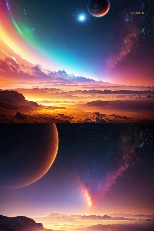 No people allowed、realistic宇宙の画像、High-quality images that allow you to feel the cosmic energy、light shines into the universe、A fantastic bright shine、Capture color details in selected stunning space-colored photos、 (realistic, photorealistic, RAW photo:1.4), octane rendering, Complex, (highest quality, masterpiece,  Professional, 8k wallpaper:1.3)