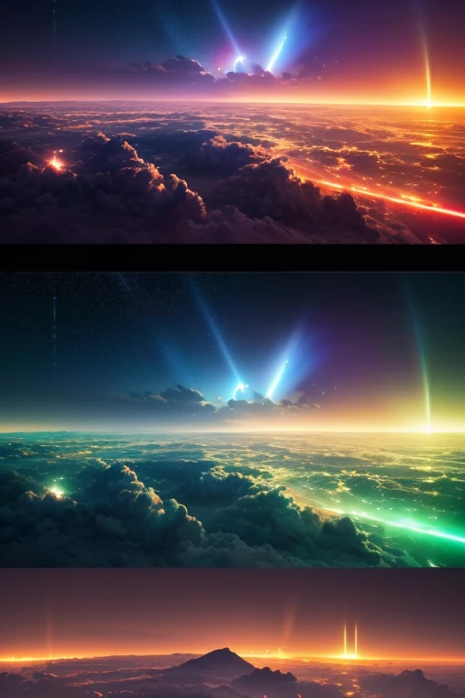 No people allowed、realistic宇宙の画像、High-quality images that allow you to feel the cosmic energy、light shines into the universe、A fantastic bright shine、Capture color details in selected stunning space-colored photos、 (realistic, photorealistic, RAW photo:1.4), octane rendering, Complex, (highest quality, masterpiece,  Professional, 8k wallpaper:1.3)