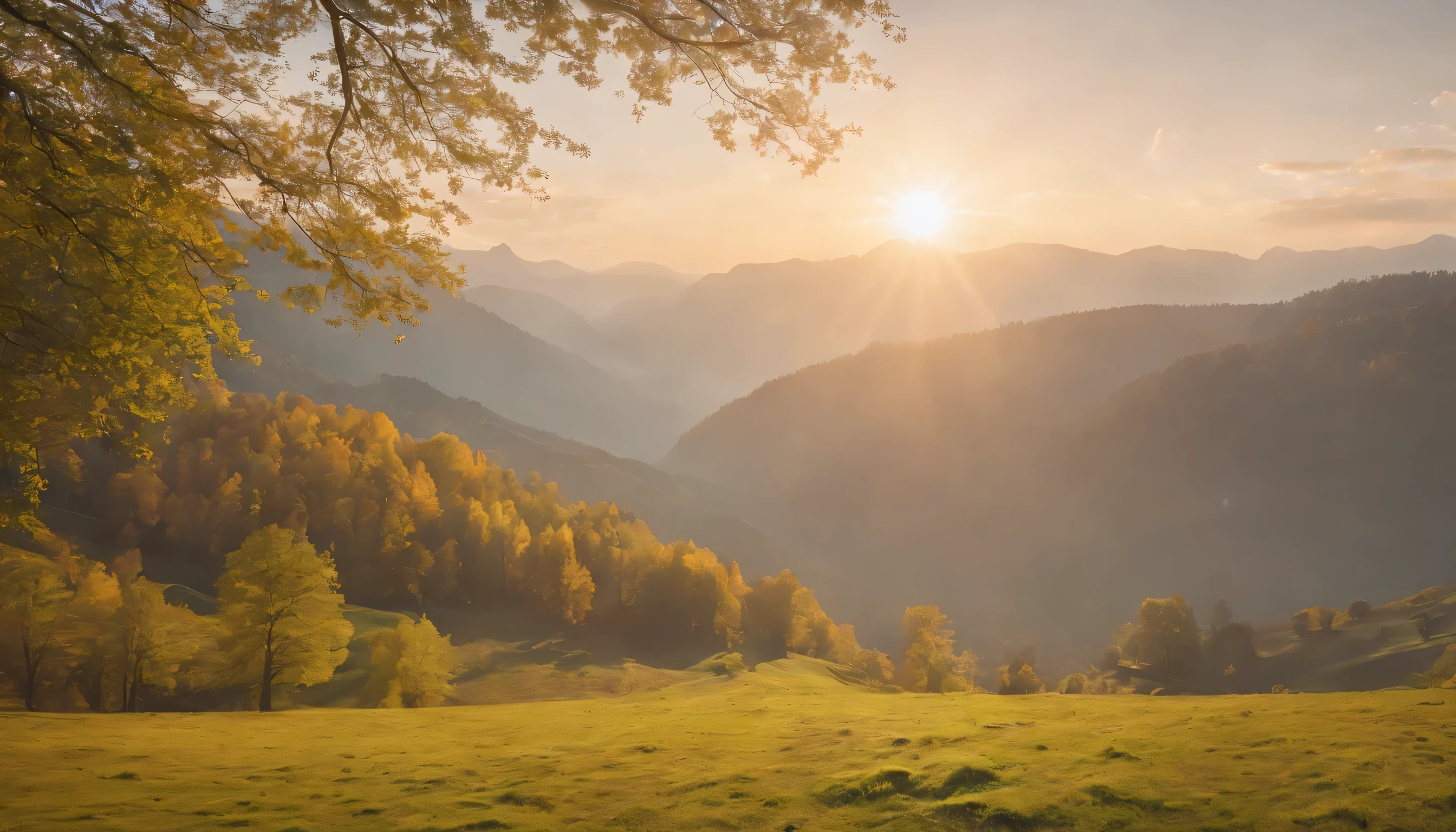 (Highly detailed CG Unity 8K wallpaper、masterpiece、highest quality、Super detailed)、(best lighting、best shadow、very delicate and beautiful)、highest quality、8K、Detailed facial depiction、masterpiece、highest quality、clear image quality、A photo of the moment the sun rises on the bank of a cold river