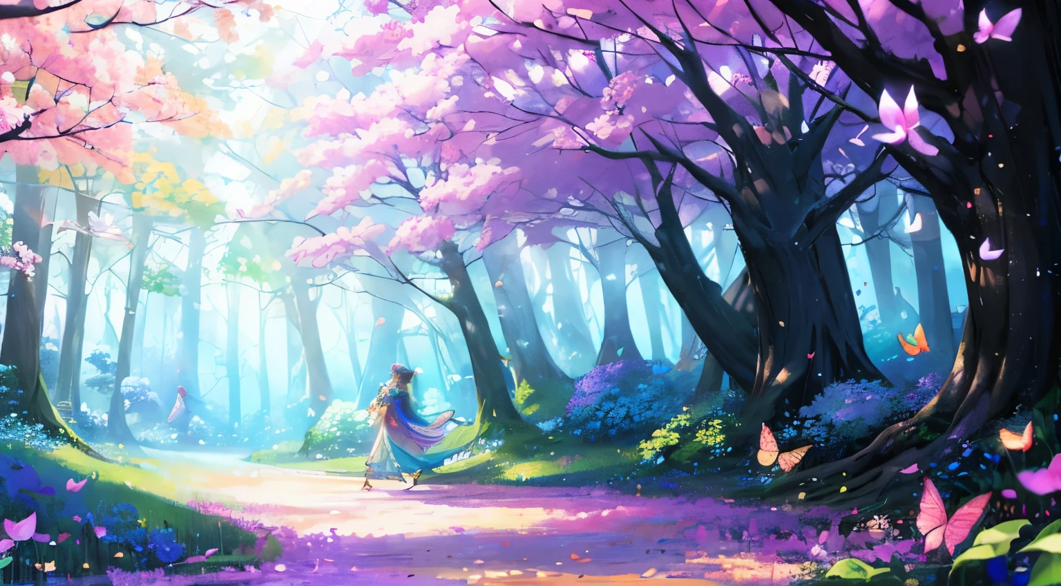 best quality,4k,8k,highres,masterpiece:1.2,ultra-detailed,realistic:1.37,illustration,fantasy,fairy,beautiful detailed eyes,beautiful detailed lips,extremely detailed face,long eyelashes,sparkling wings,magical glow,natural sunlight,serene atmosphere,green foliage,delicate flowers,butterflies dancing,soft and vibrant colors,fantastic landscape,enchanted forest,playful baby fairy,peaceful and dreamy,ethereal beauty,fanciful wings,gentle breeze,sunlit flowers,bursts of colorful petals,graceful movements,fluttering wings,whimsical expressions,captivating view,harmonious composition,serenity and joy