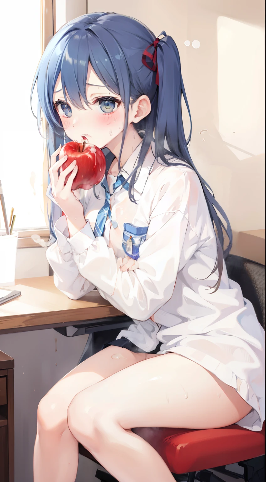 geometry、Unstable thoughts、Lust for domination, Creampie, NSFW、Slouching posture、Breath is rough、Lots of sweat、Overflowing juice、Having apples、stuff into a hole