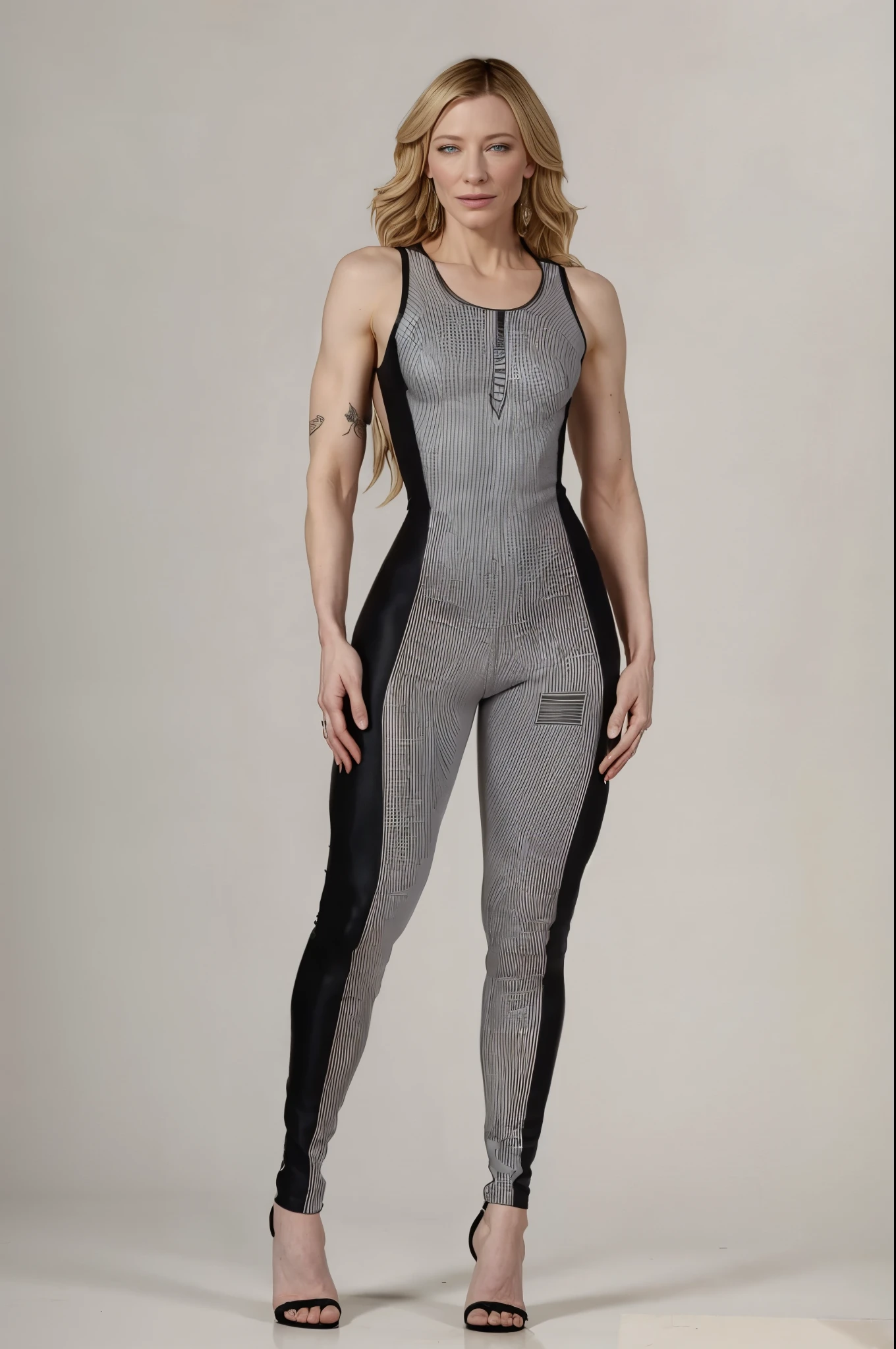 Cate Blanchett with a tight spandex bodysuit