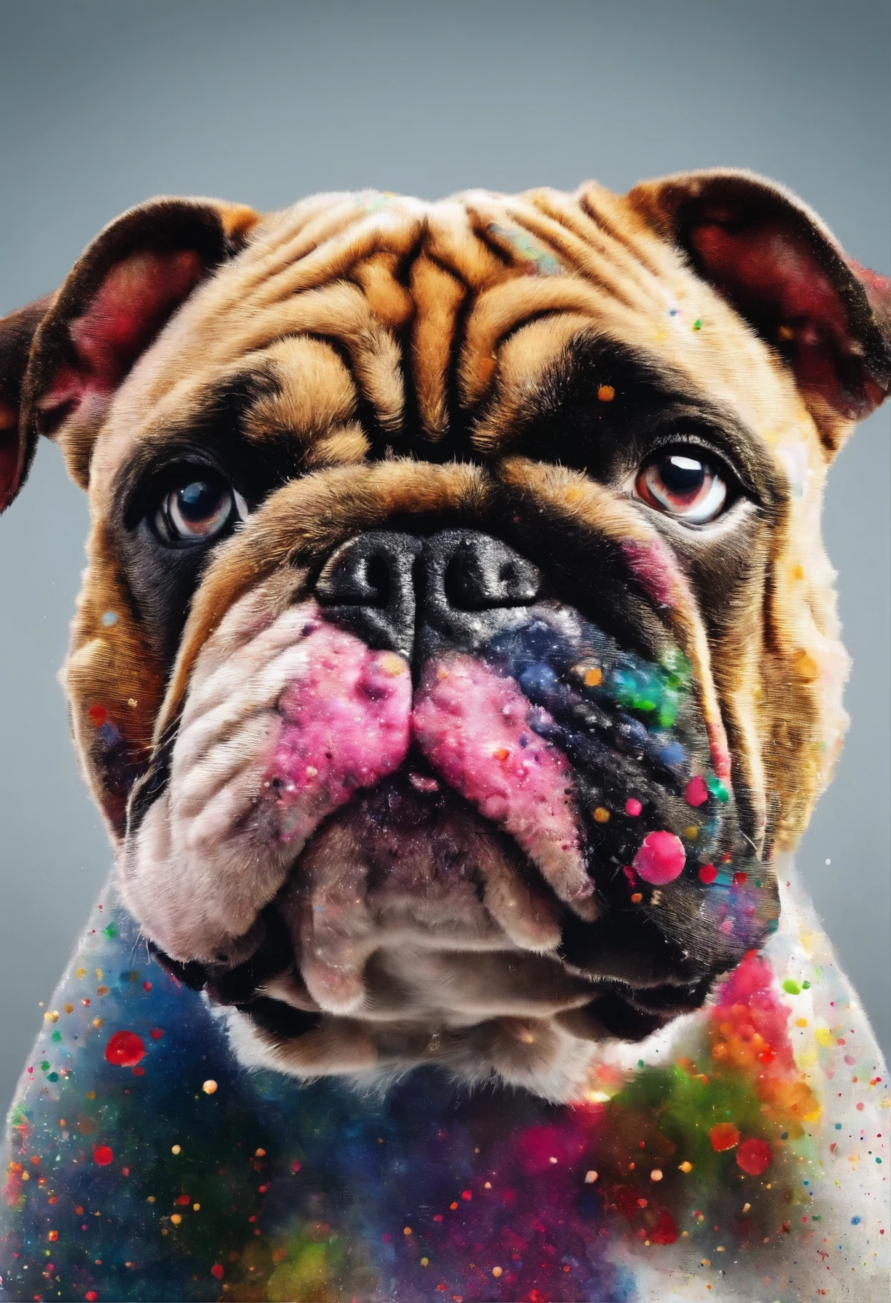 BullDog cute , humanoid , anime