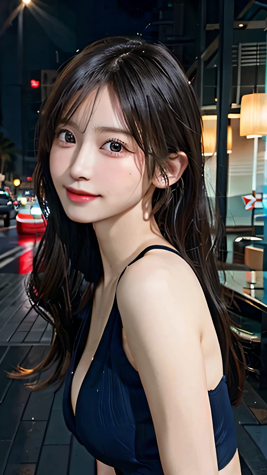 (RAW photo: 1.2), highest quality, beautiful detailed girl, smile, swimsuit, sitting, highly detailed eyes and face, beautiful and detailed eyes, huge file size, High resolution, 8k wallpaper, small details, highly detailed ticker uniform 8k wallpaper, light shines on your face, movie lighting, 18 year old girl, sexy pose, (photorealism: 1.4), shape, Super detailed, beach