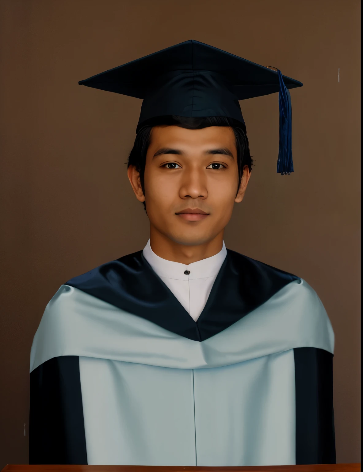 there is a man in a graduation cap and gown posing for a picture, graduation photo, wearing an academic gown, profesional photo, photoshot, student, full protrait, photo portrait, ash thorp khyzyl saleem, post graduate, protrait, photo taken in 2 0 2 0, nivanh chanthara, thawan duchanee