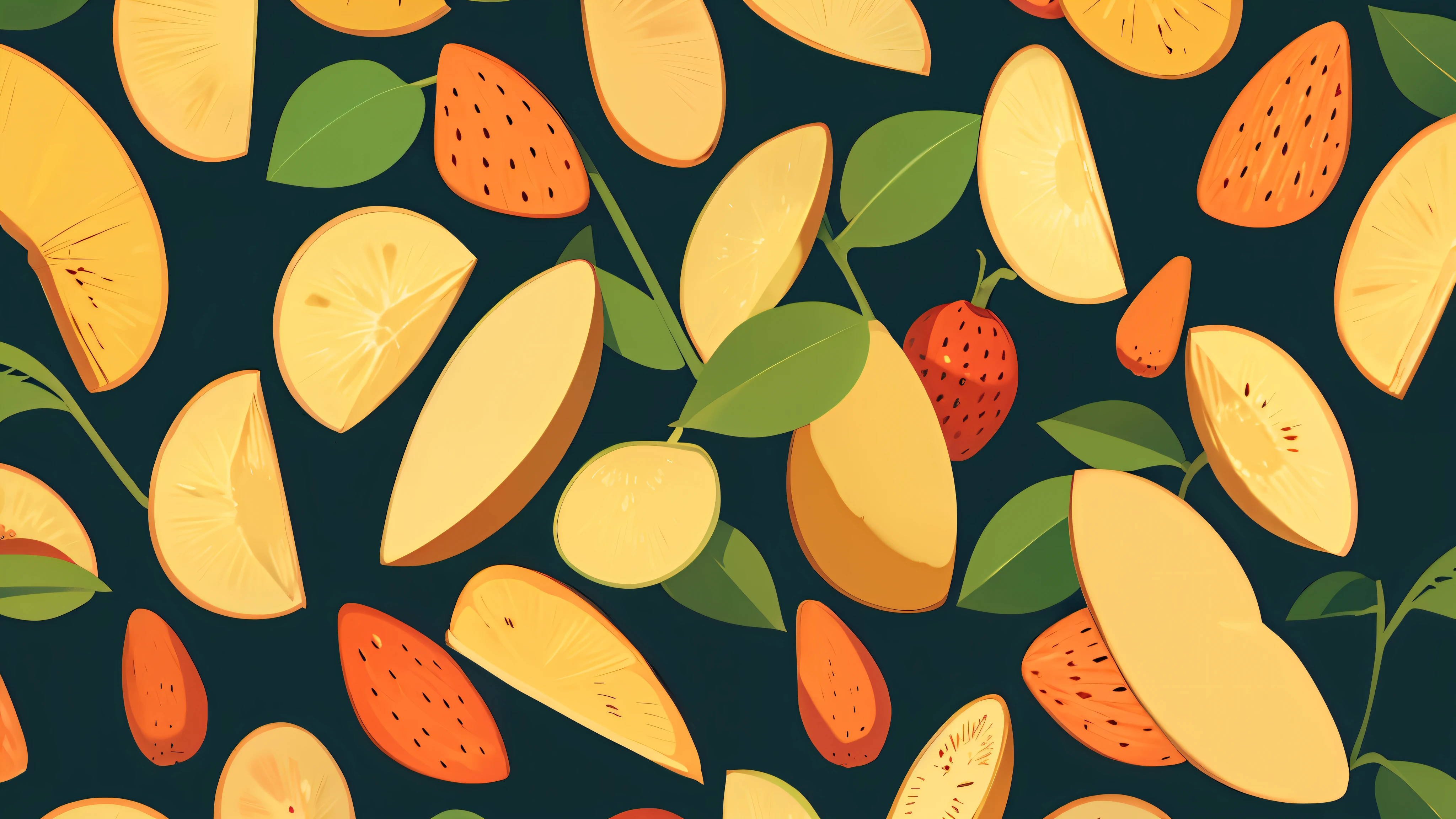 cartoon fruit cute fruit background