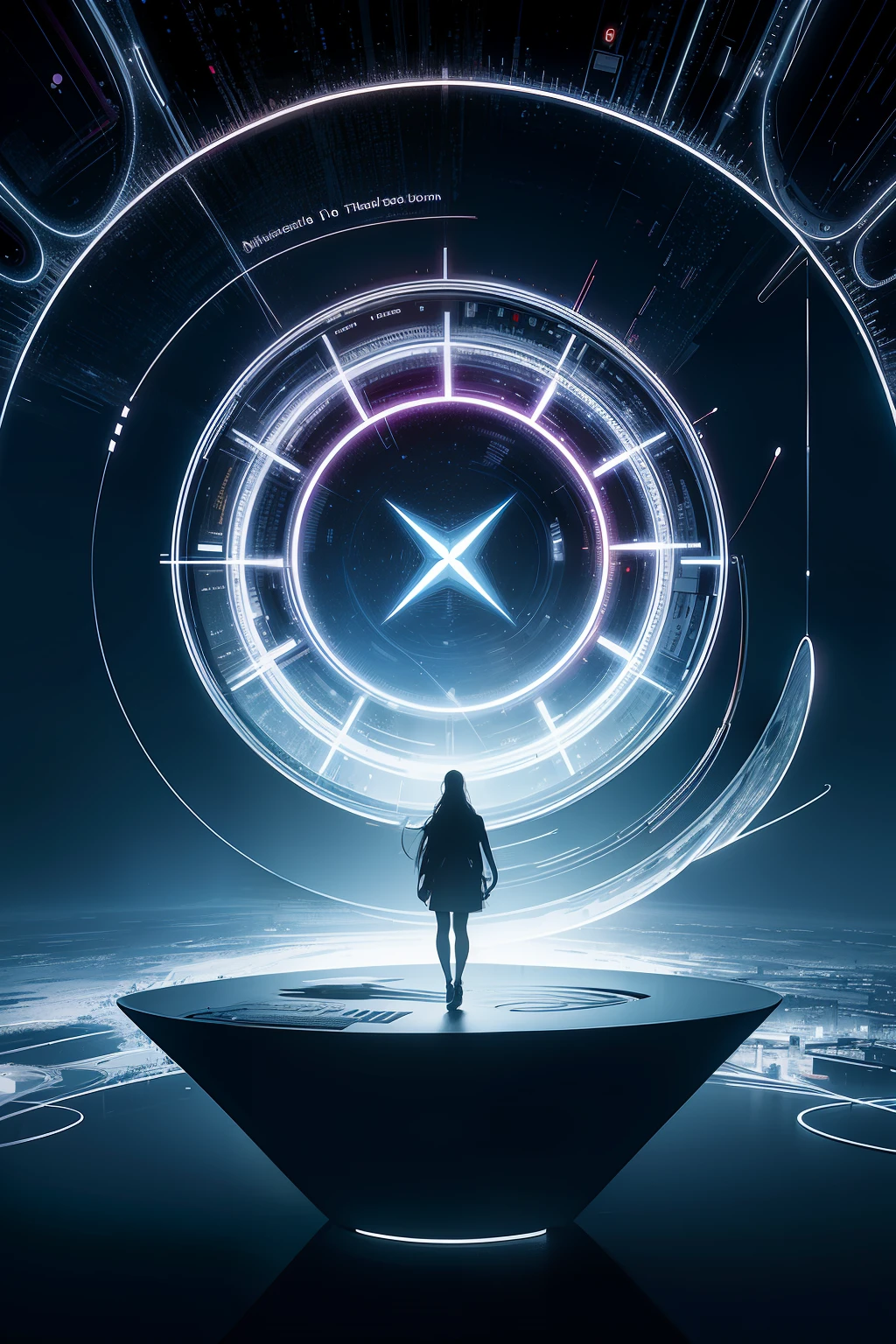 In the vast expanse of the digital realm, an enigmatic masterpiece unfolds before you. The intricate fusion of lines and forms culminates in the symbol of artificial intelligence, represented by the letters 'AI'.

The symbols glisten with a futuristic allure, crafted in a sleek font that embodies the essence of advanced technology. They float in the void of the canvas, suspended in a state of perpetual motion, invoking a sense of intrigue and wonder. Despite the absence of human presence, the letters 'AI' emit an aura of intelligence and consciousness.

The enthralling interplay of light and shadow lends depth and dimension to this captivating creation. The
