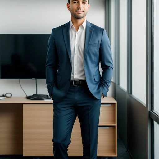 Foto RAW em sequencia, an image of a man in the office, ((sentado, bonito)), escrito "office man", costume pants, fitness, clearly visible face details, planos de fundo pouco desfocados, natural lighting, HDR, foto realista, foto profissional, flertando com o espectador, visual apelativo, fotorrealista, Linda, pele natural, 4K UHD, alta qualidade, filmic grain, Fujifilm XT3
Imagine a RAW sequence photo of a man in an office