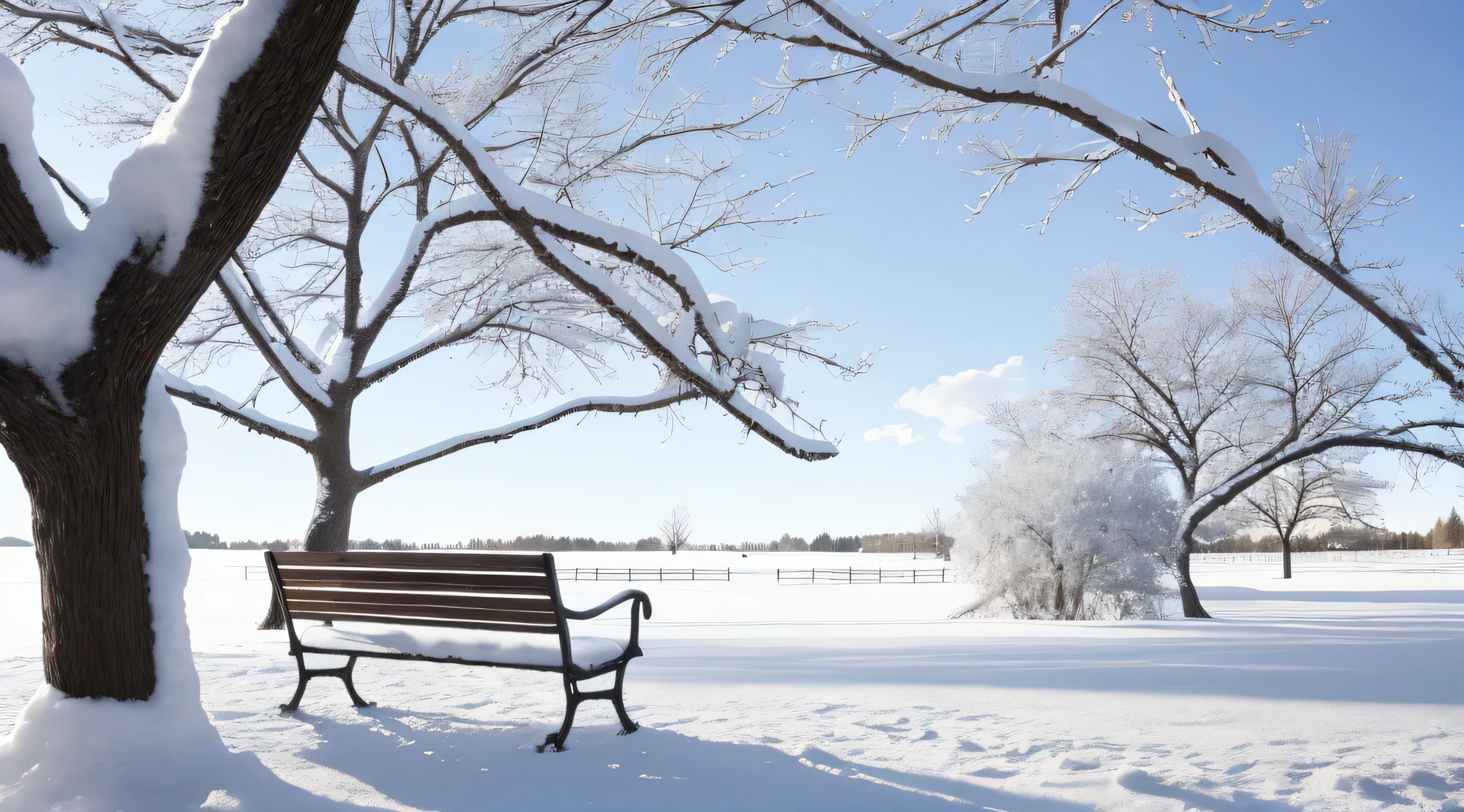 snowy bench in the middle of a park with trees and snow, beautiful winter area, winter park background, snowy environment, covered with snow, beautiful snowy landscape, winter in the snow, winter setting, snowy winter scene, snowy winter, cold snowy, in the winter, winter season, hd wallpaper, winter atmosphere, winter scene fantasy, beautiful wallpaper, winter photograph, winter snow