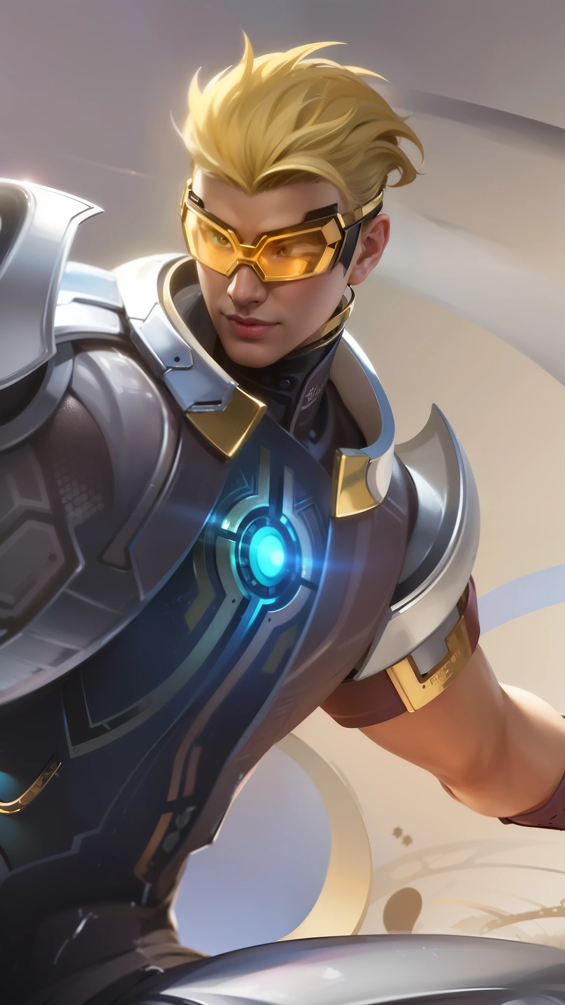 masculine male, masterpiece, ((perfect eyes)) best quality, (semirealism:1.9), beautiful lighting, (extremely detailed CG unity 4k fhd wallpaper), High Detail, Sharp focus, dramatic outdoors, 1 boy ,19 years old, brown short hair, blue eyes, smile