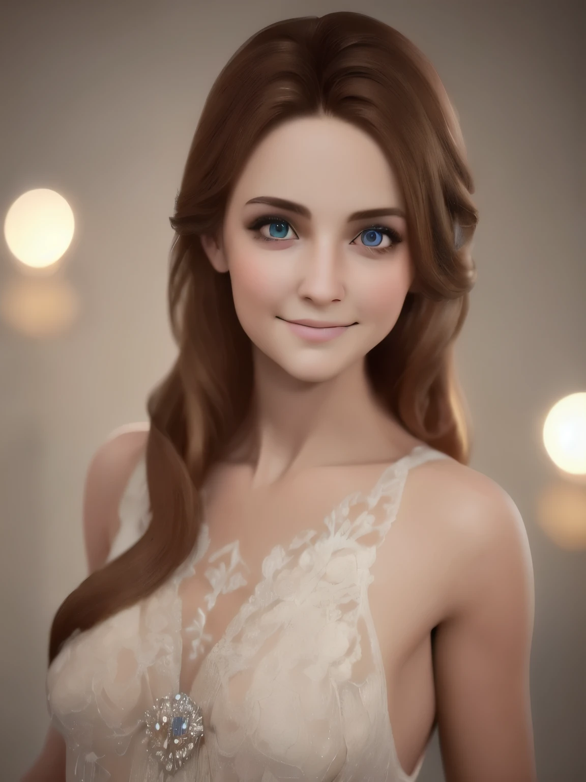 (Realistic:1.2), Photorealistic, high quality, 8K Ultra HD, highly detailed, masterpiece, super realistic, full body, Beautiful woman, large and bright eyes, well-balanced face, faint smile, soft shading expresses beautiful skin texture, light reflection on the floor, an elegance, rich and lustrous hair, three dimensional effect, luminism, octane render, Isometric, by yukisakura, awesome full color, detailed beautiful eyes and perfect face, depth of field, bokeh, 16k best quality 