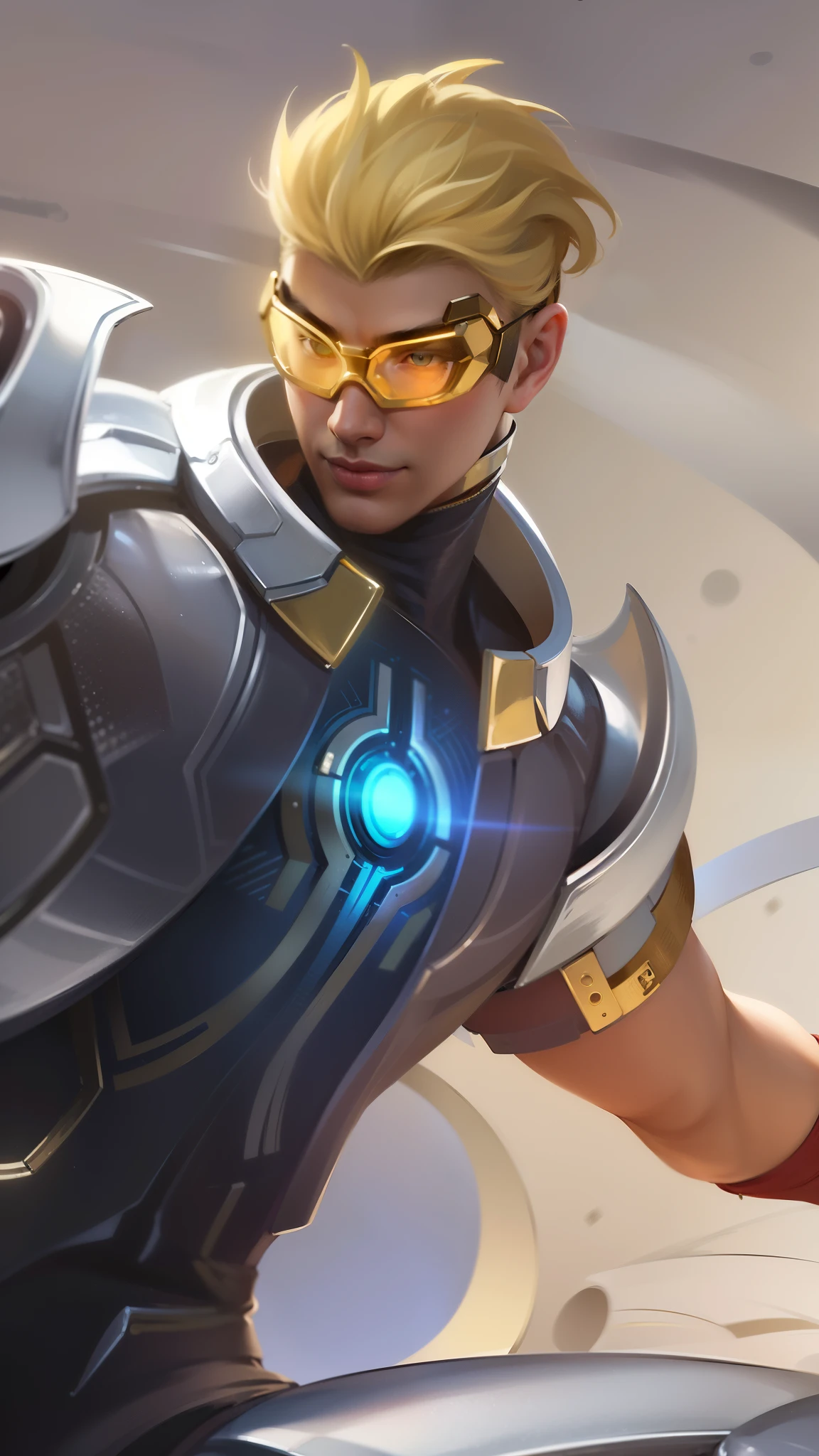 masculine male, masterpiece, ((perfect eyes)) best quality, (semirealism:1.9), beautiful lighting, (extremely detailed CG unity 4k fhd wallpaper), High Detail, Sharp focus, dramatic outdoors, 1 boy ,19 years old, brown short hair, blue eyes, smile, a close up of a boy.