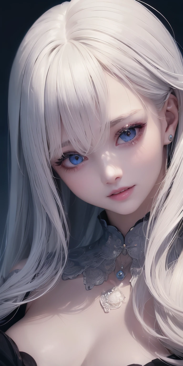 one person１８Beautiful woman of age、Moisturizing and beautiful eyes、ciri、picture、oval jaw、delicate features、beautiful expression、beautiful blonde hair、long bangs、long ponytail、Blue eyes with a beautiful glow、LDS Art,Fashion model 25 years old、[[[[Close-up]]]]、[[[[chest]]]]、[[[[head]]]]、[[[[shoulder]]]]、perfect eyes、Perfect iris、perfect lips、perfect teeth、perfect skin、soft front light、glow、HDR、(calm color 1.2)