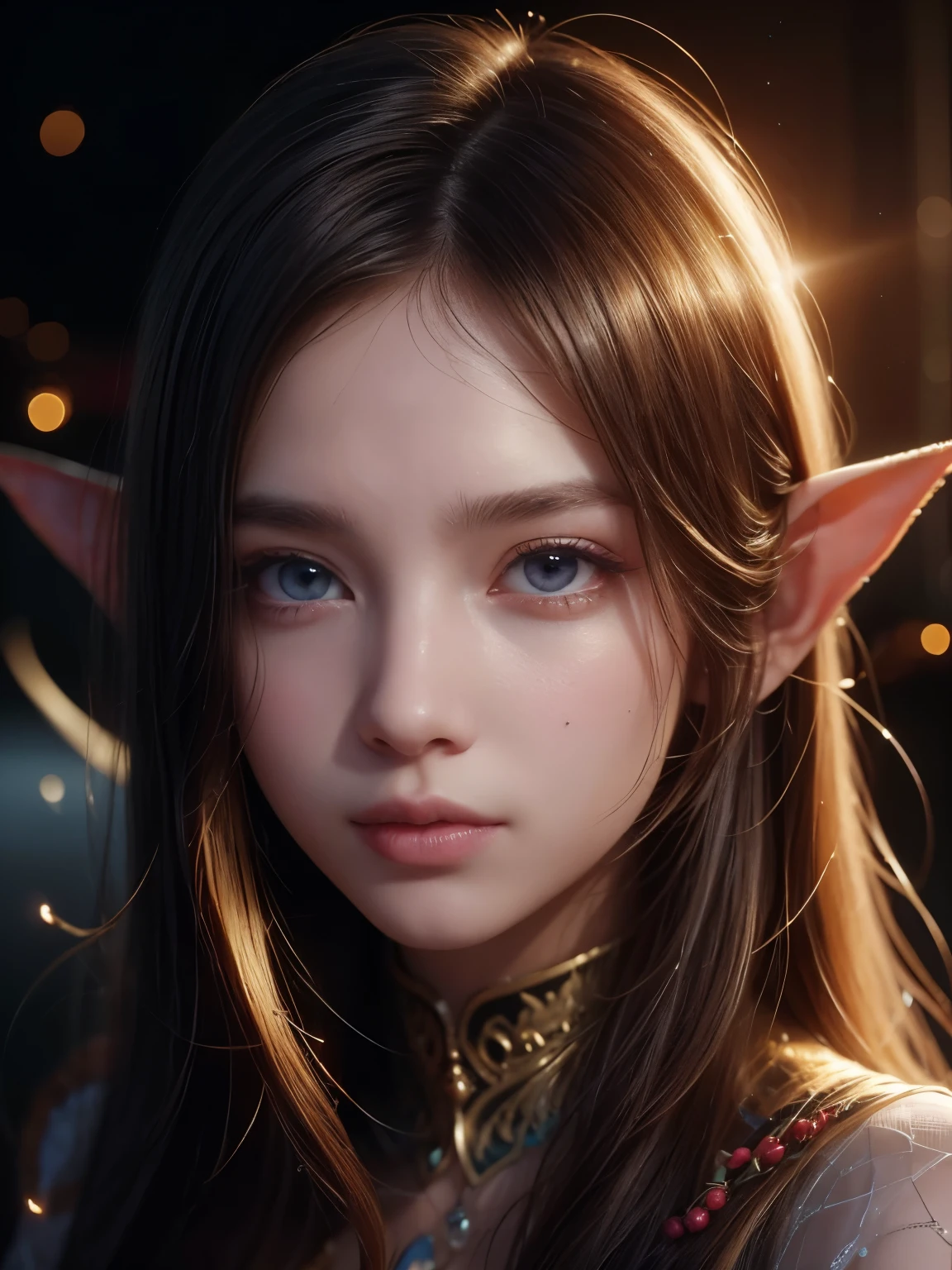 (Best quality, 4k, High-resolution, Masterpiece:1.2), Ultra-detailed, Realistic, Radiant lighting, Epoch Elves, Portraits, Fantastical colors, Fine art, Ethereal beings, Dreamlike, Whimsical creatures, Detailed facial features, Glowing eyes, Elven beauties, Ethereal glow, Mythical creatures, Harmonious composition, Dazzling colors, Stunning visual effects, Otherworldly appearance, Mesmerizing artistry, 