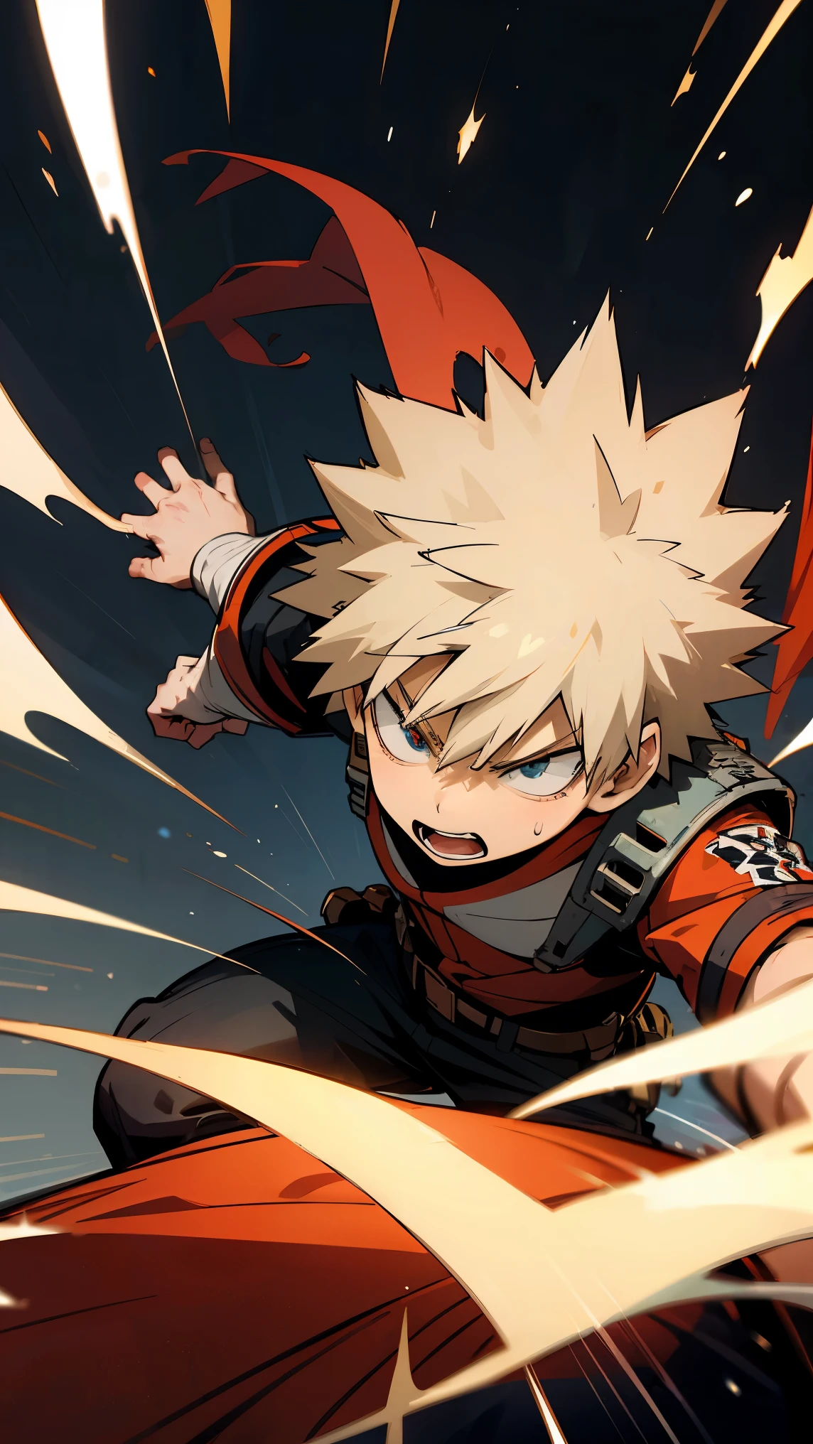 Bakugo Katsuki, fighting 