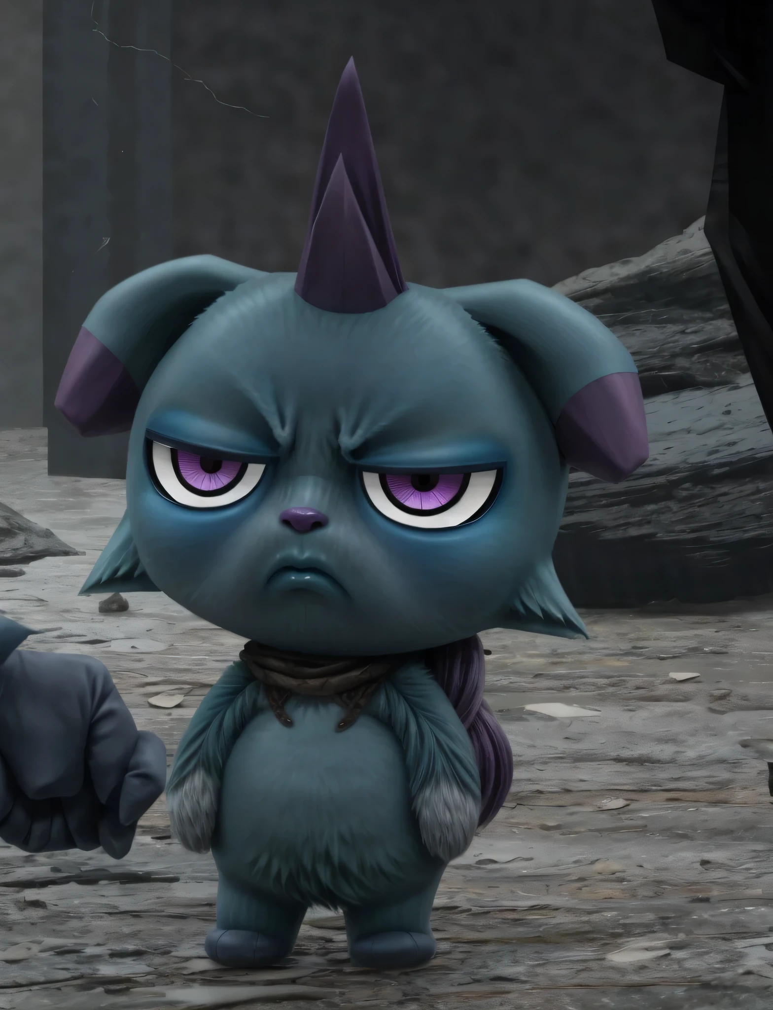 depressed , blue fur, purple mohawk, bored eyes, detailed fur, ears down with tips in purple, sad expression, light purple eyes, very bored ,sad face, bored mouth, full of saddness, sad, depression, dead inside, unhappy, dreary, joyless, melancholy:1.6, somber, doleful, moody, mirthless, piteous, tristful, mopish