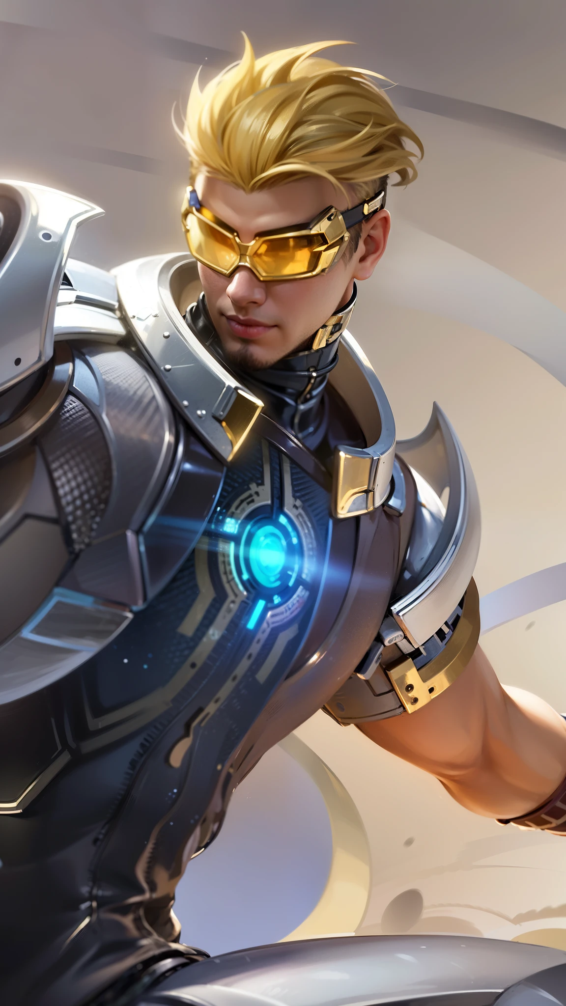 masculine male, masterpiece, ((perfect eyes)) best quality, (semirealism:1.9), beautiful lighting, (extremely detailed CG unity 4k fhd wallpaper), High Detail, Sharp focus, dramatic outdoors, 1 boy ,19 years old, brown short hair, blue eyes, smile