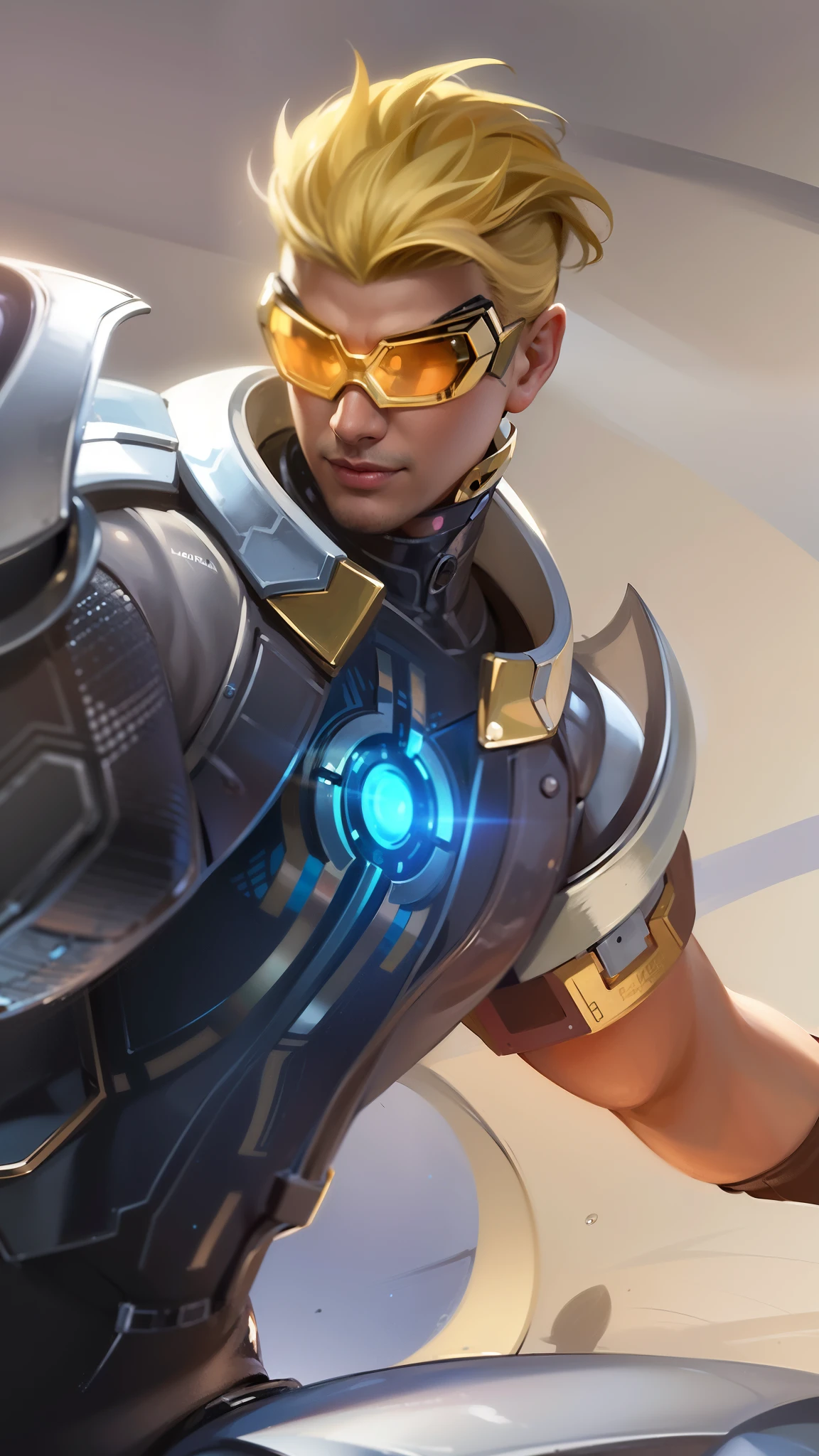 masculine male, masterpiece, ((perfect eyes)) best quality, (semirealism:1.9), beautiful lighting, (extremely detailed CG unity 4k fhd wallpaper), High Detail, Sharp focus, dramatic outdoors, 1 boy ,19 years old, brown short hair, blue eyes, smile