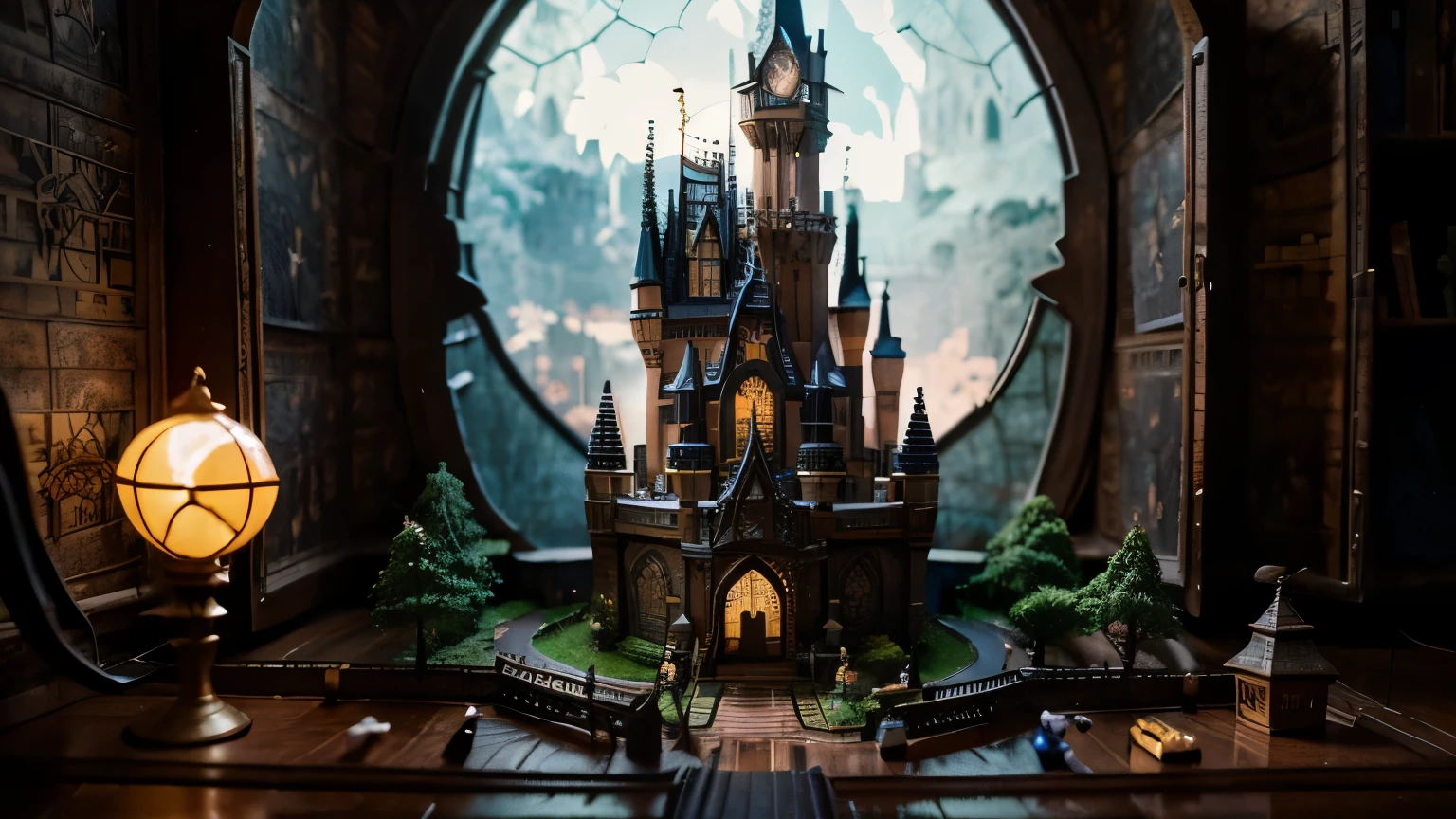 fantasy micke!picture book diorama walter wick fantastic toy town fairy tale fantasy concept art background messy antique high resolution gothic beautiful magnificent view of the world unique walter wick interior building japanese style retro photograph photo immersion spectacular view emotional american pop retro 8k