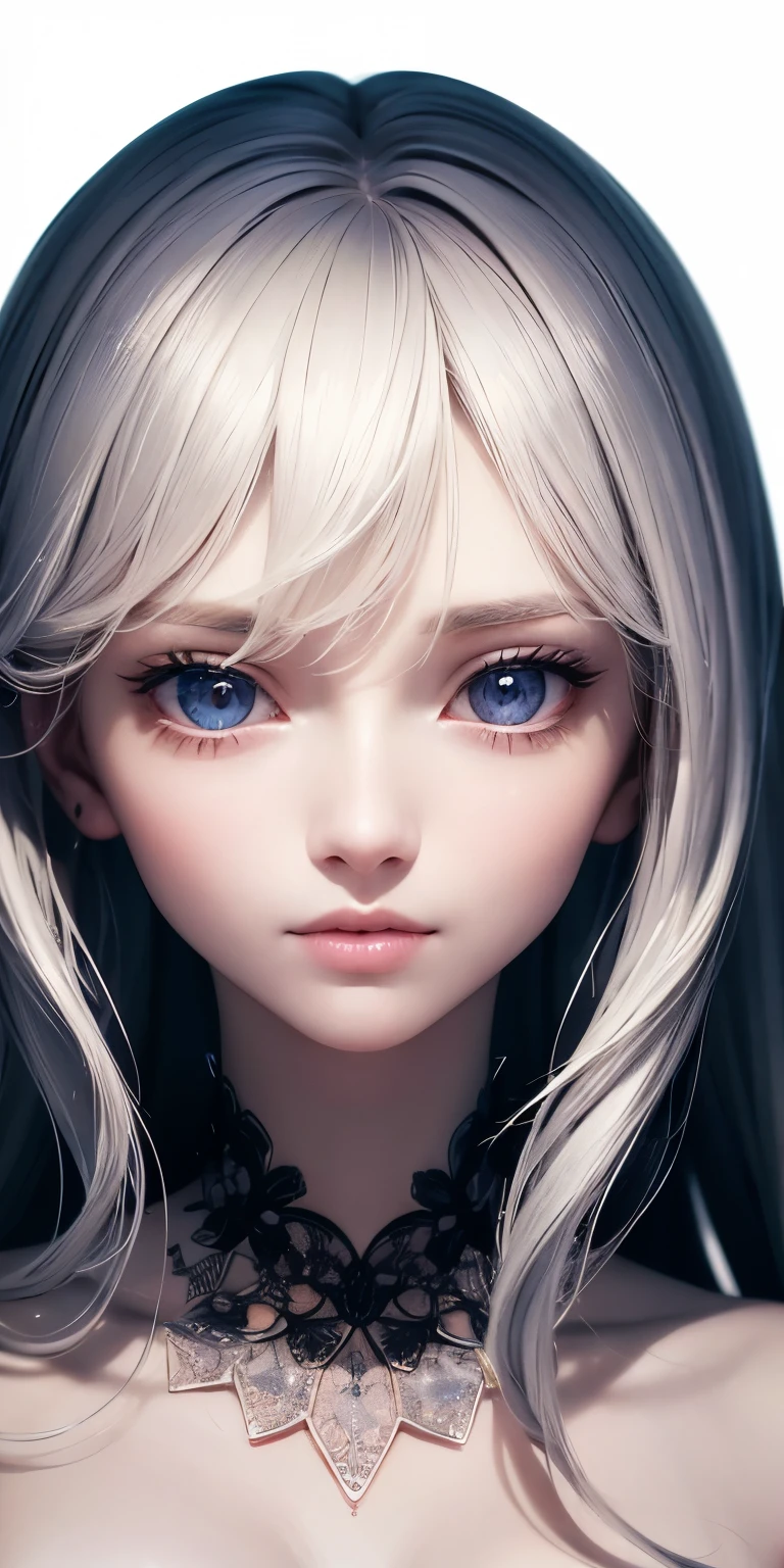 one person１８Beautiful woman of age、Moisturizing and beautiful eyes、ciri、picture、oval jaw、delicate features、beautiful expression、beautiful blonde hair、long bangs、long ponytail、Blue eyes with a beautiful glow、LDS Art,Fashion model 25 years old、[[[[Close-up]]]]、[[[[chest]]]]、[[[[head]]]]、[[[[shoulder]]]]、perfect eyes、Perfect iris、perfect lips、perfect teeth、perfect skin、soft front light、glow、HDR、(calm color 1.2)