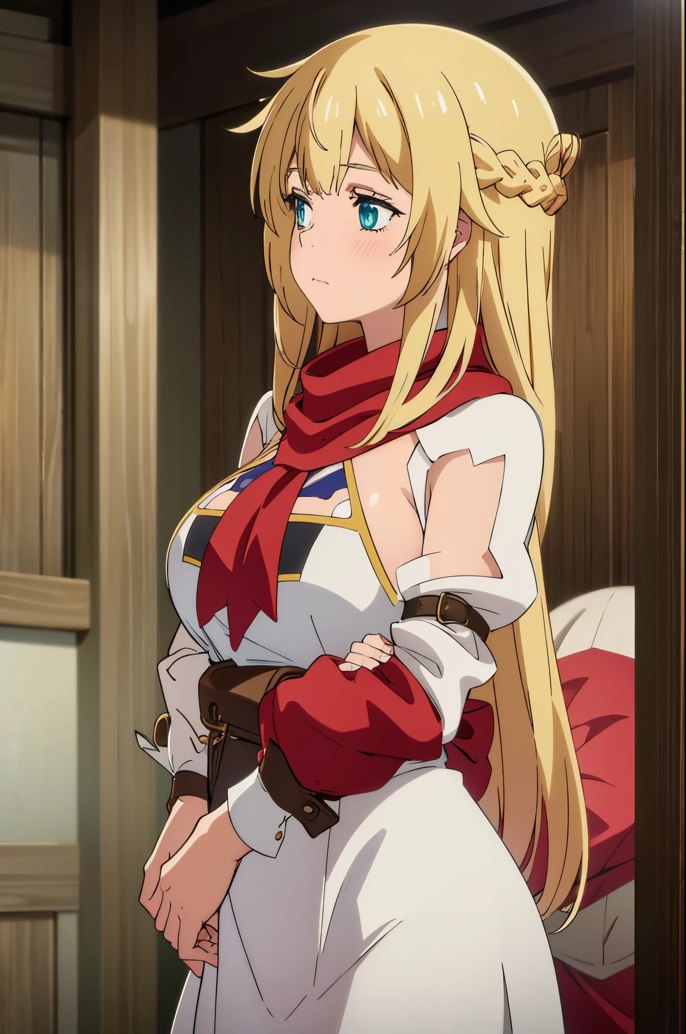 Rit_BFTHP
blonde hair
long hair
red scarf
french braid
blush
large breasts
blue eyes