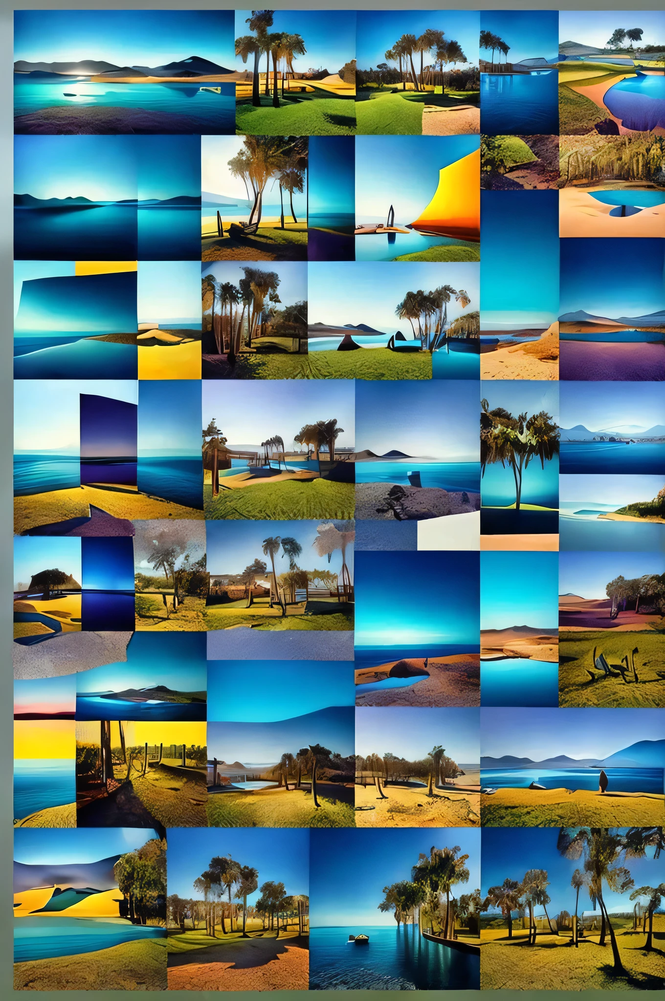ultra-real hyper-insane stunning ultra-surreal laughing happy on the beach, intricate ten pieces of cubist flesh drinking wine and emerging from within them other pieces with cubist facet heads, bizarre and big devices glued to the chest, bodies fused together, show entire full bodies, doing insane things, sunny beautiful landscape background, super detailed, ultra-realistic, studio quality, 48k/HD, high contrast, hyper-realistic shadows, octane rendering, sharp focus
