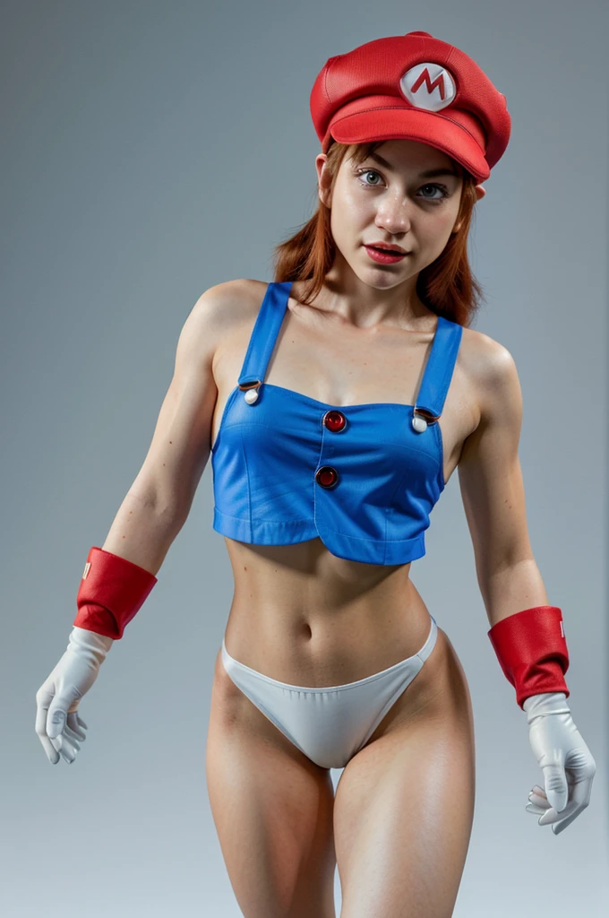 (Mario), character design, Nintendo Super Mario, (blue eyes, red hat, red suit, blue suspenders, white gloves, )super cute blind box style, chibi, full body, exaggerated expressions and actions, clean background, bright iridescent highlights, studio lighting, atmospheric lighting, with exquisite texture, high detail, high resolution, c4d, 3D, Blender, 8k, best quality, ultra high definition
