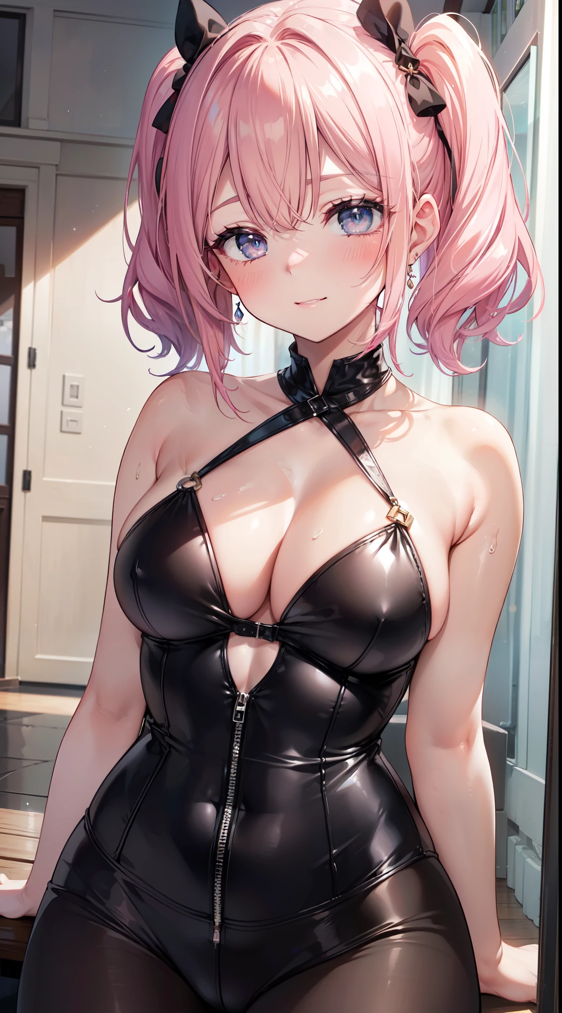 (Best quality at its best,4K,8K,a high resolution,the masterpiece:1.2),ultra - detailed,(valid,really),bright colors,Beautiful eyes,gentle smile,face flushed,Textured leather,the masterpiece,к HD,Best quality at its best,Gentle and beautiful woman,soft,tender and sexy collarbones,Adorable goose egg face,double eyelid,pink lips,Small nose,Random Hairstyle,random hair color,random costume,Huge big breasts,self-confident,elegant,noble,Feeling happy,Subtle blush,fabulous,perfect pubic bone,mature,closing eyes,features