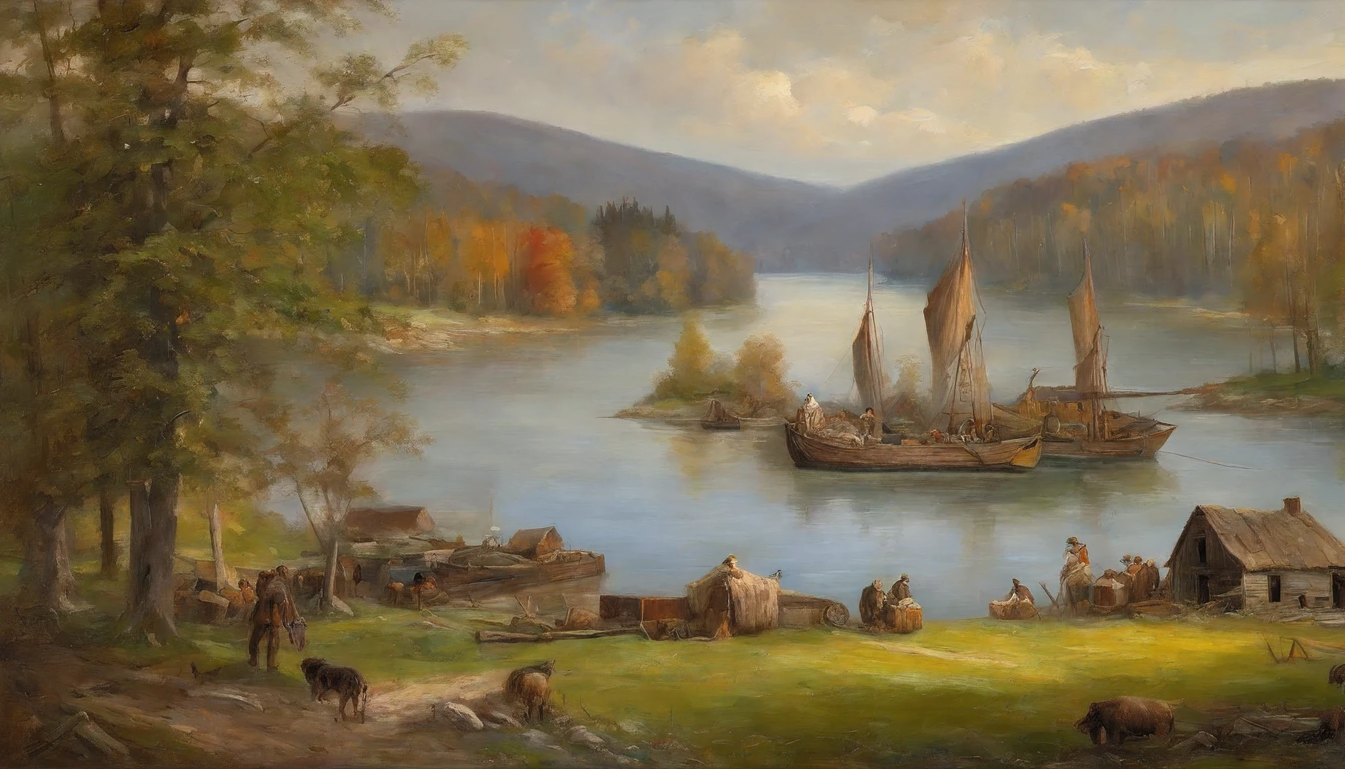 The Duchy of Antrim
Article PUBLISHED PUBLIC
Nestled along the pristine shores of Lake Michigan, the Duchy of Antrim is a land of verdant forests, fertile farmland, and abundant fishing waters. Ruled by Duke Lambert from the fair castle Glen Arbor, Antrim provides lumber, produce, and caught fish to feed the royal court.
 
Inland from Antrim's rugged lake coast lie broad valleys and gently rolling hills covered in stands of mighty white pine.Logging camps along the unincorporated Burnett, Cedar, and Rapid Rivers harvest Antrim's timber bounty to construct ships, buildings, and furniture. Schooners heavy with lumber sail Lake Michigan to trade with other duchies.
 
Pastoral scenes of orchards, fields and grazing livestock characterize Antrim's interior agricultural lands. Farmers send bushels of apples, potatoes, grains and feed crops via wagon routes to both supply the duchy residents and trade partners. Fishing skiffs work the rich offshore waters teeming with whitefish and lake trout.
 
Though isolated, Antrimians have developed a self-reliant character, with local governance by unofficial town councils and clergy. While common folk lead simple lives close to the land, Duke Lambert is known as a generous liege lord, hosting lively seasonal festivals at his grand castle.
