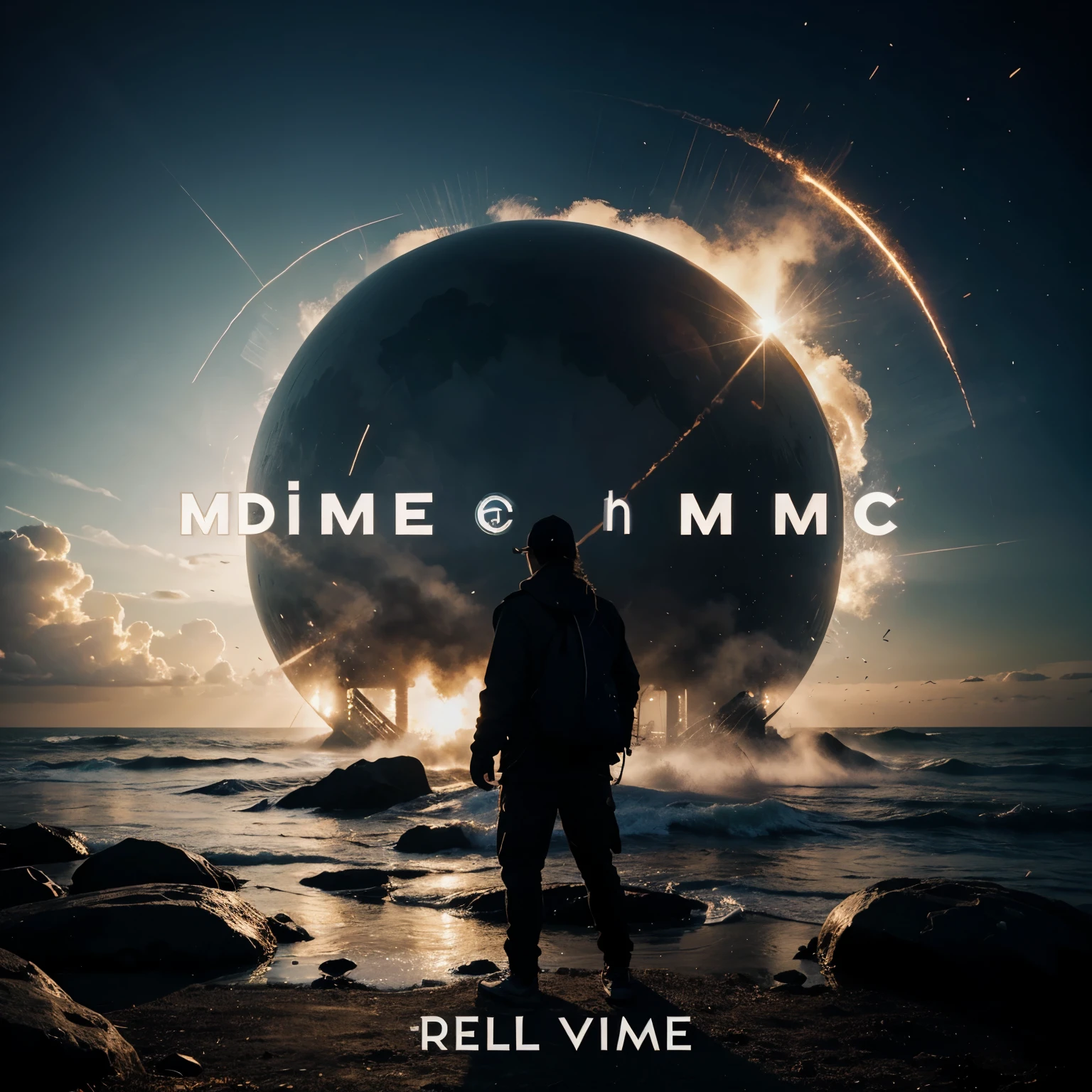 epic cover for a music album with name time