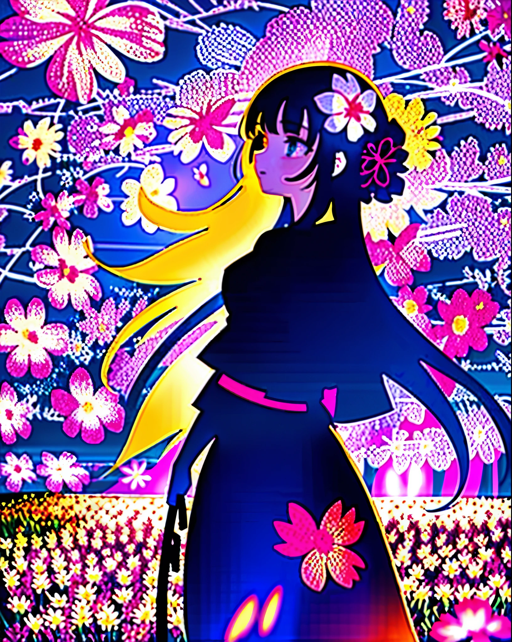 best quality,masterpiece,highly detailed,ultra-detailed, 1girl , (flower field in full bloom:1.6),
very long hair, floating hair, Phlox
by silhouette art