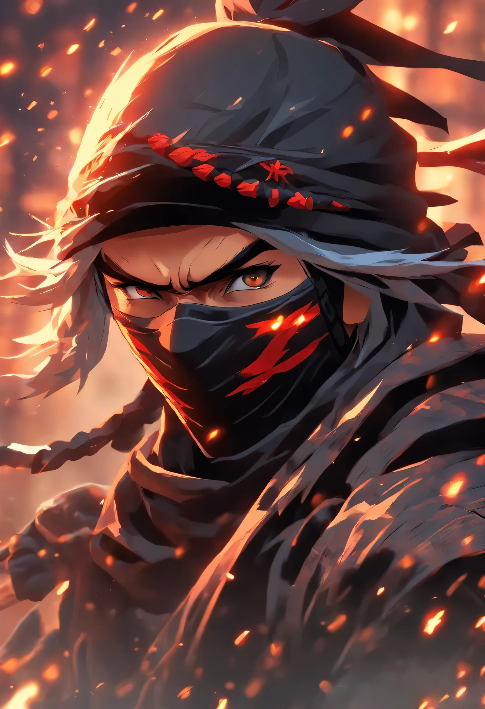 (((ninja))) Best quality, ultra high resolution, detailed 4K computer graphics, masterpiece,Ninjutsu,thunder, ,ninja одежда,Japanese Mythology, ((ninja of Thunder)) ,образ ninja,aesthetics, centered on the screen