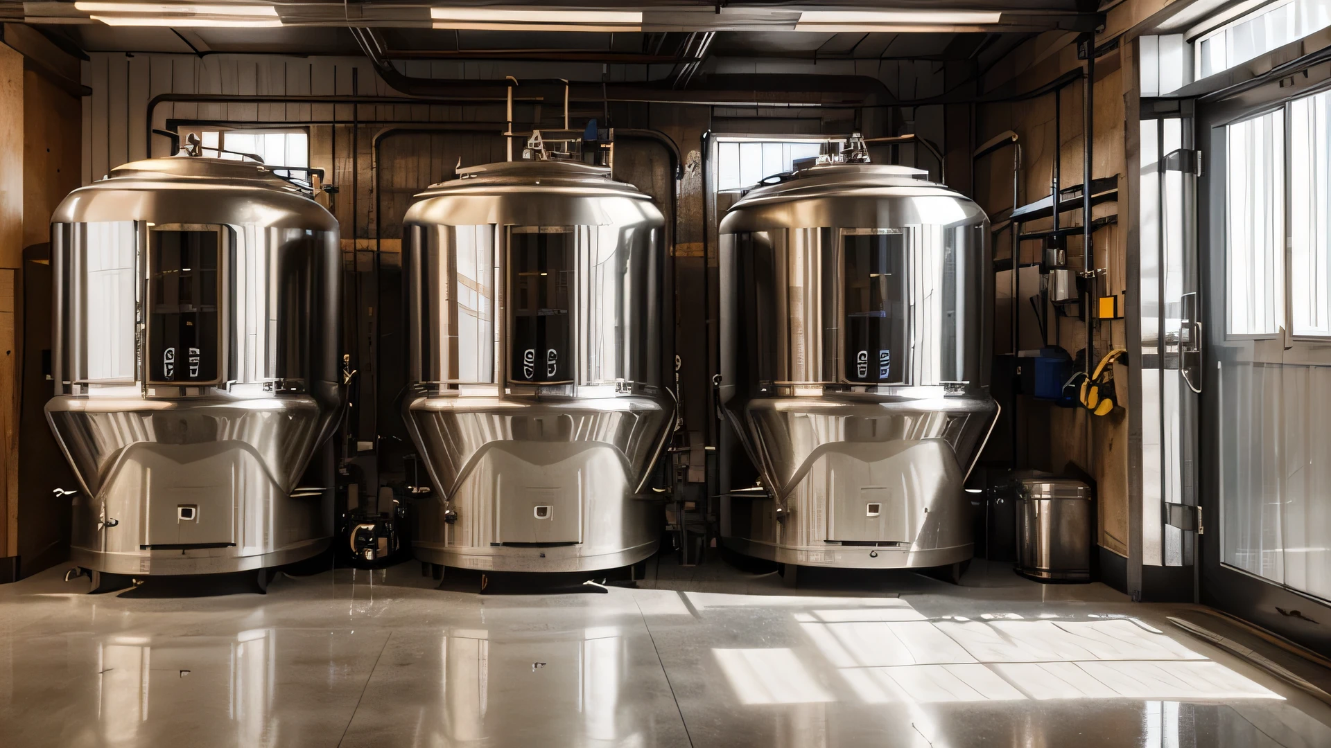 Indoor decorations, European modern style, large brewery,Available for teachers and students to visit, Has the following characteristics: 1. container with clear window. 2. Small laboratory ready for demonstration operations and samples.