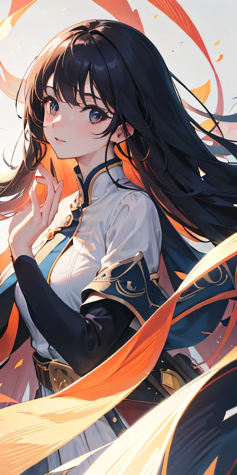 official art,unity 8k wallpaper,Super detailed,beautiful,masterpiece,highest quality,highest quality,girl,,Yaoff,alone,Upper body,looking at the viewer,,,spread your hands,.