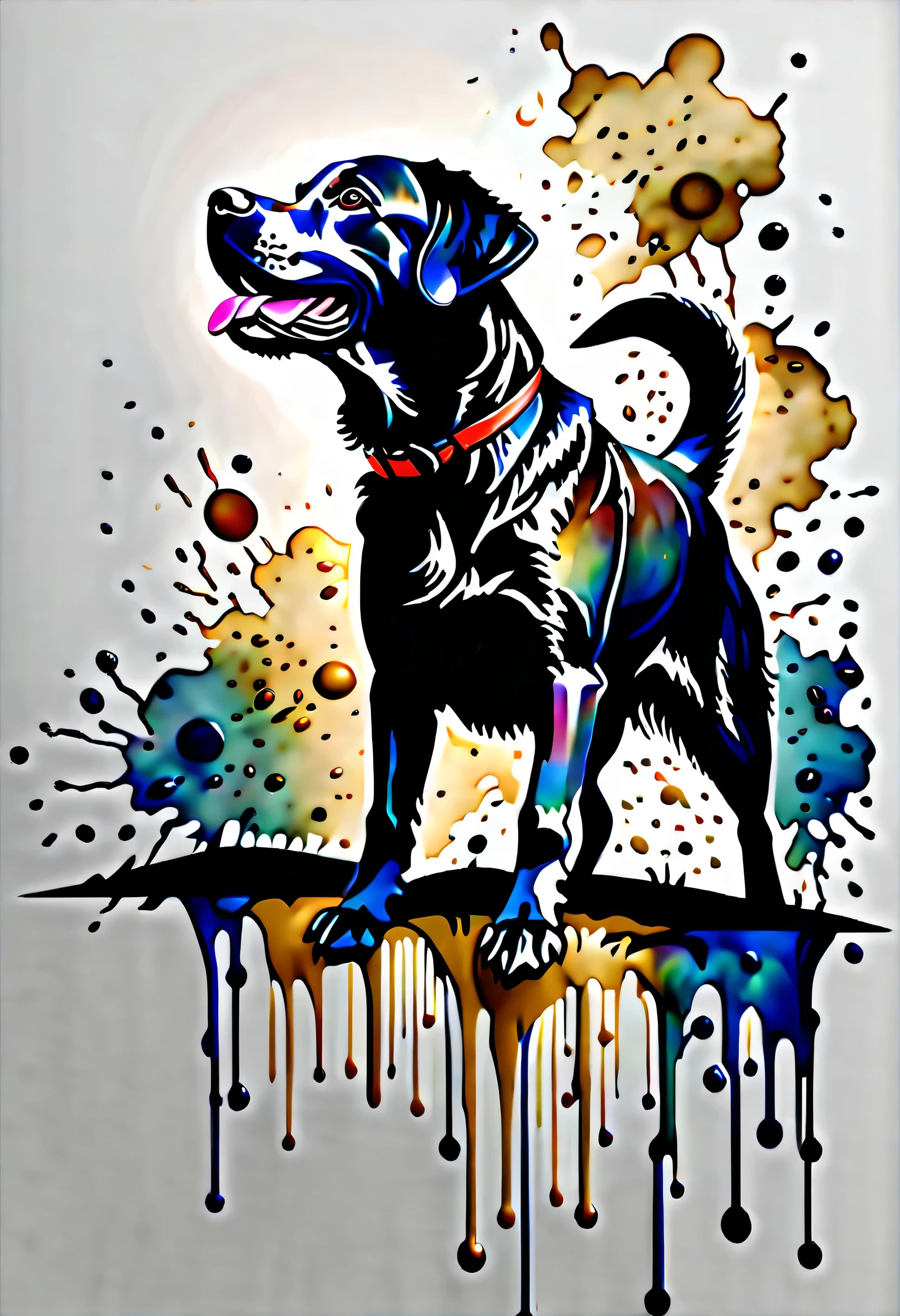(Masterpiece at full 16K resolution:1.6),((UMC_Espirrar_until):1.3),((labrador_recuperador_Espirrar_until):1.5) ((Escuro_precedente_silhueta_illustration):1.2),(detalhe emaranhado:1.4), (extremely precedente detail:1.4),(mas alta qualidade:1.3),(hiper_realista:1.3). | Preto e branco, labrador_recuperador, (cachorro), detalhes sutis, Fundo de estilo de arte japonesa, sdet lightemg, Captivating composition, labrador recuperador silhueta, untilistic emterpretation. | ((Silhoutte_labrador_recuperador__em_UMC_Espirrar_until):1.5), Dark decorations, each until detailed and rendered with a masterful gouache technique, Silhoutte until behance,surreal, Gives an exotic aura. | (perfeito_femgers:1.0), (perfeito_pernas:1.0), melhorar_hands, bandeira dos eua, mas_detalhe.