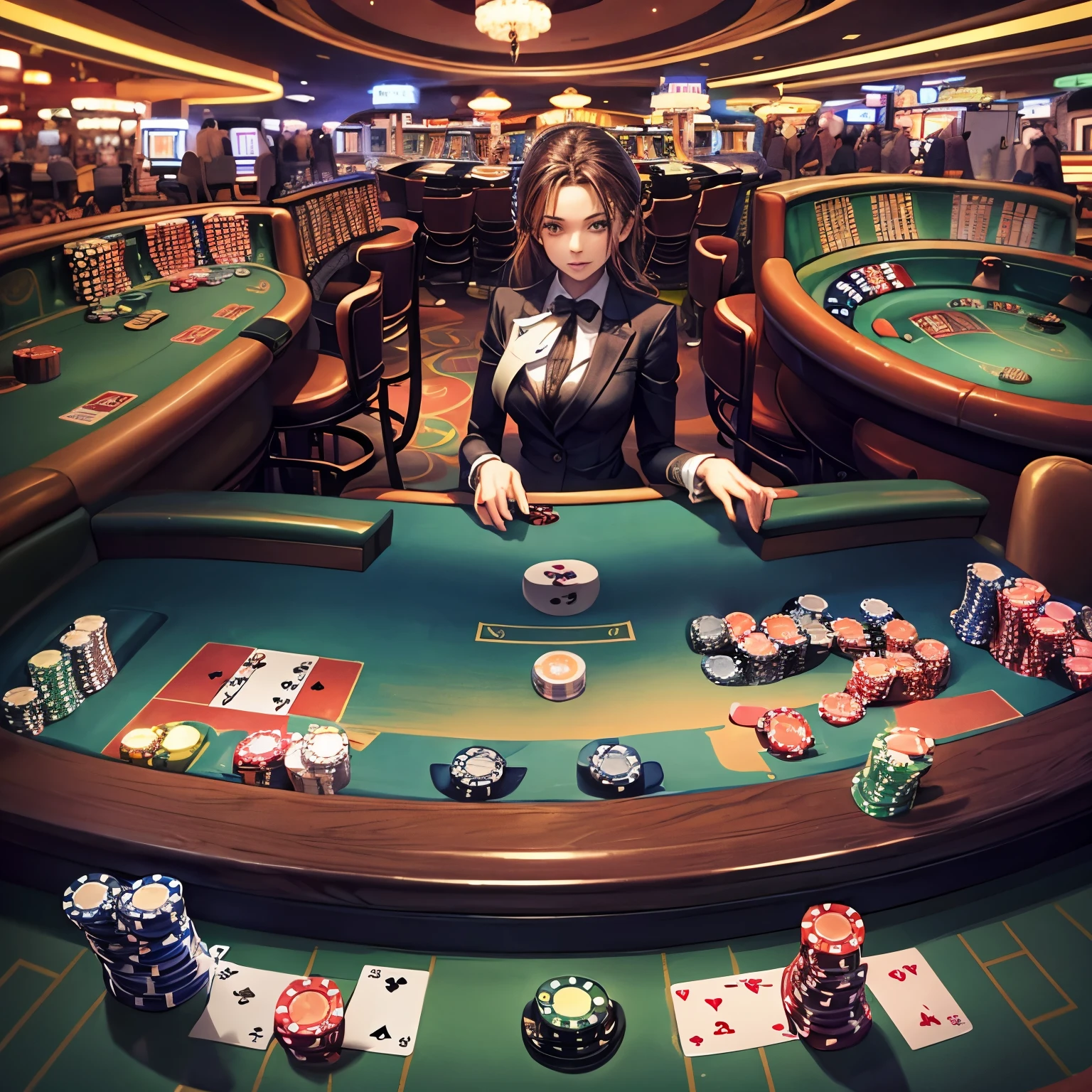 (casino background:1.4), highest quality,Super detailed, masterpiece,