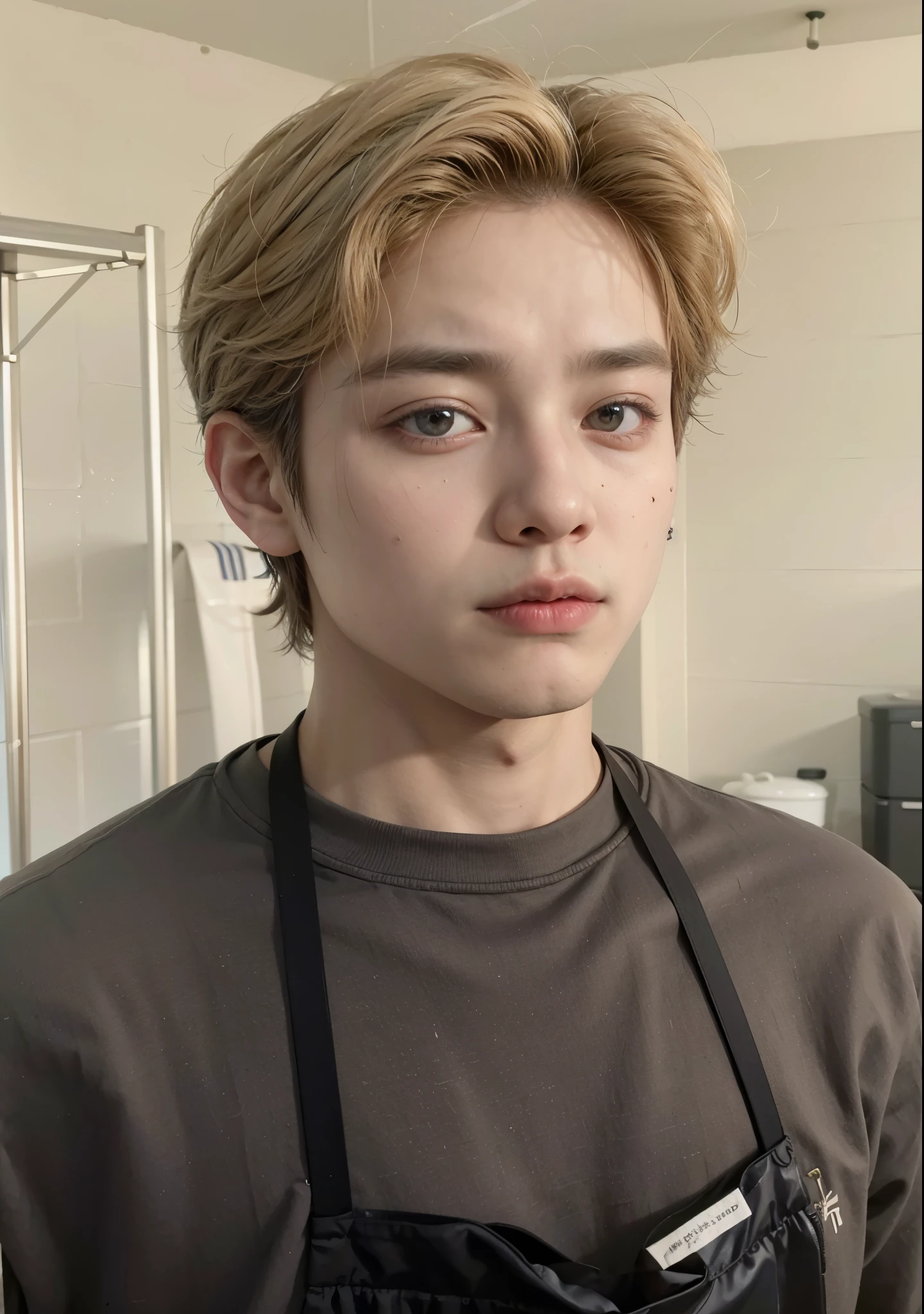 Hay un hombre con un delantal negro en la cocina., Taehyung bts, Jung Jaehyun, hyung tae, kim doyoung, Jin Kagetsu, taken in the early 2020s, todos del grupo nct, shin jeongho, Jinyoung Shin, Con pelo corto, Keisuke Goto, bo chen, kousuke ono