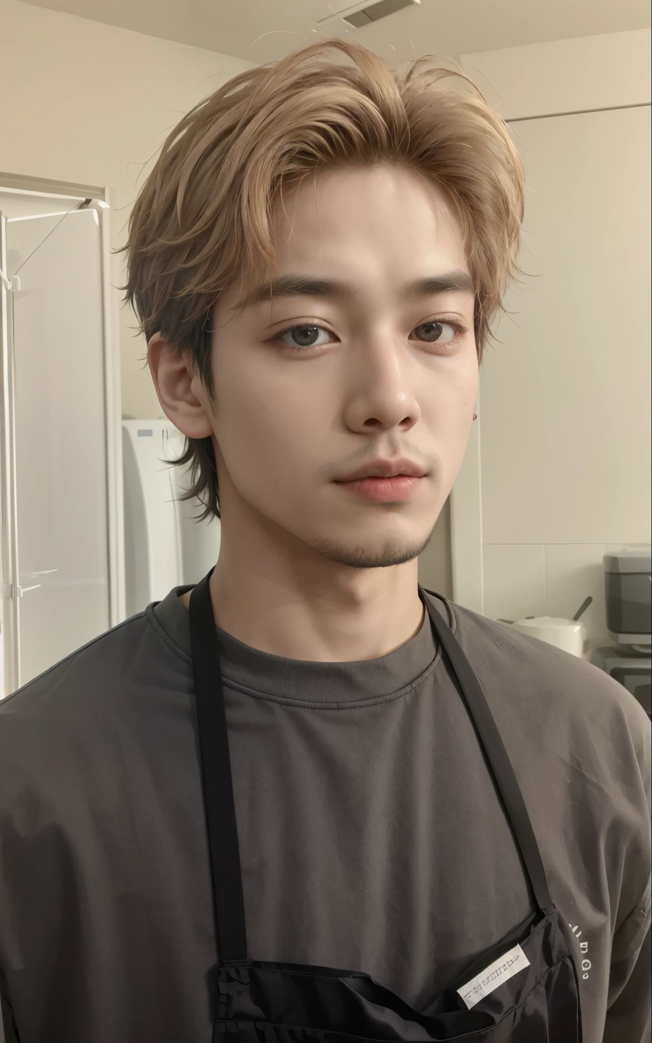 Hay un hombre con un delantal negro en la cocina., Taehyung Kim, Jung Jaehyun, hyung tae, kim doyoung, Jin Kagetsu, taken in the early 2020s, todos del grupo nct, shin jeongho, Jinyoung Shin, Con pelo corto, Keisuke Goto, bo chen, kousuke ono