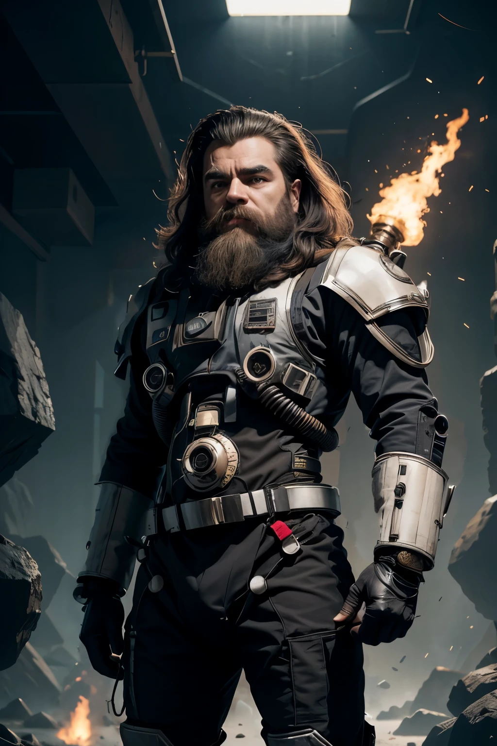 Roupa de engenharia espacial, complete the failed engineering suit. Traje espacial futurista