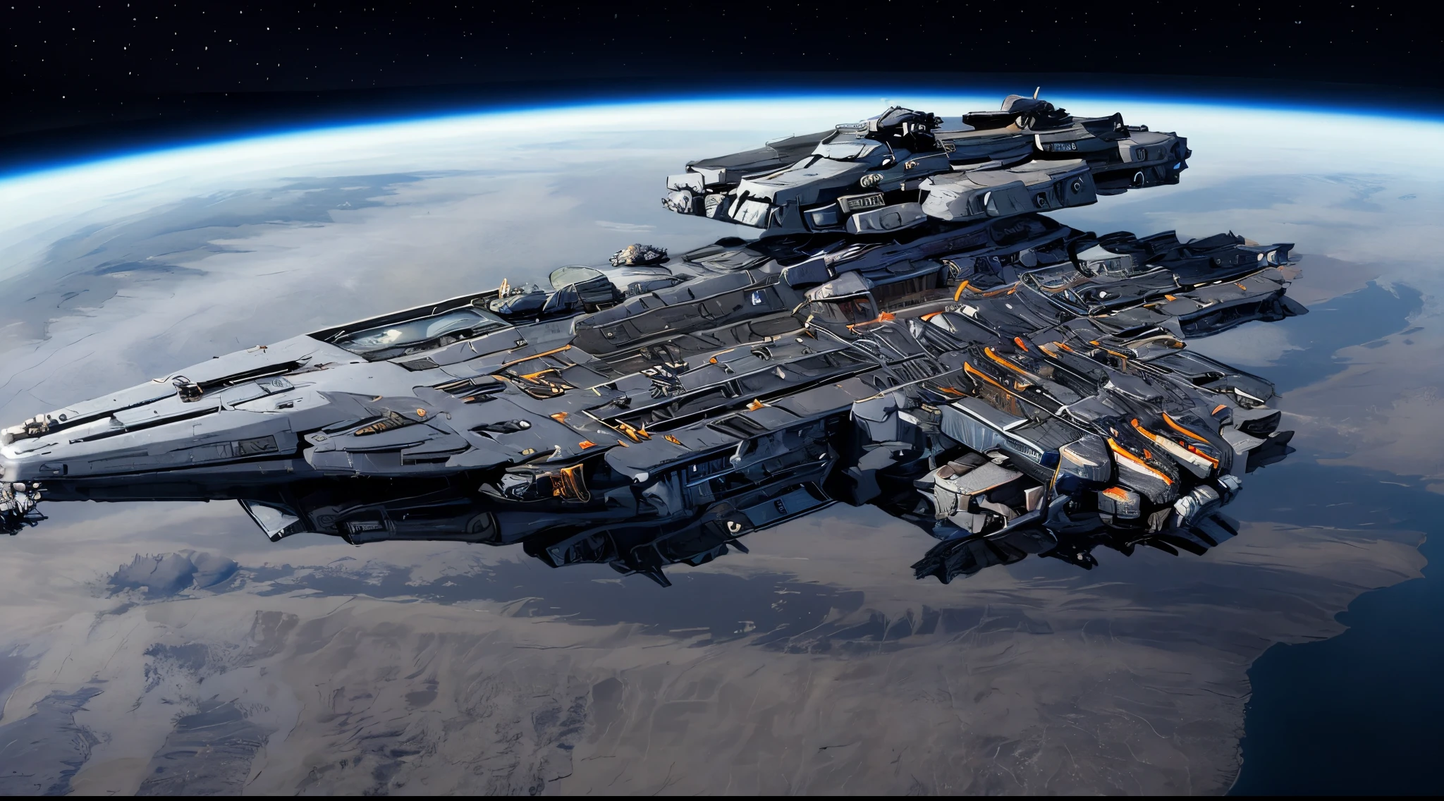 A spaceship on fire masterpiece, best quality:1.2),