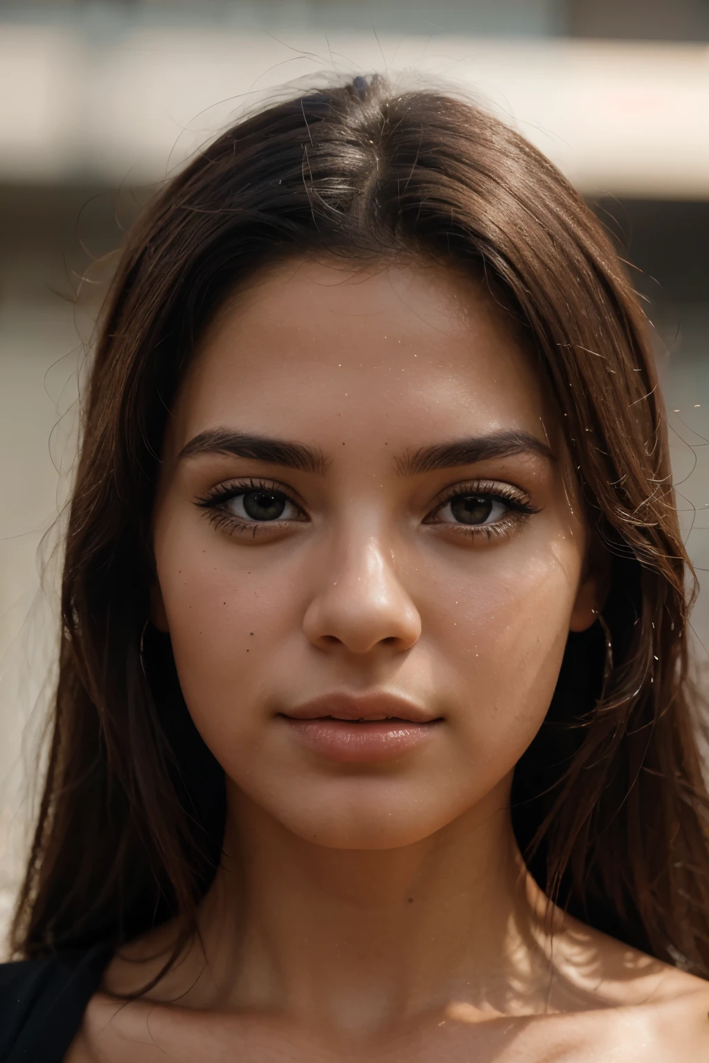Create most beautiful face of a young Brazil woman with realist looking beautiful face, high quality, Ultra HD, Highly detailed, high-resolution wide-angle face.