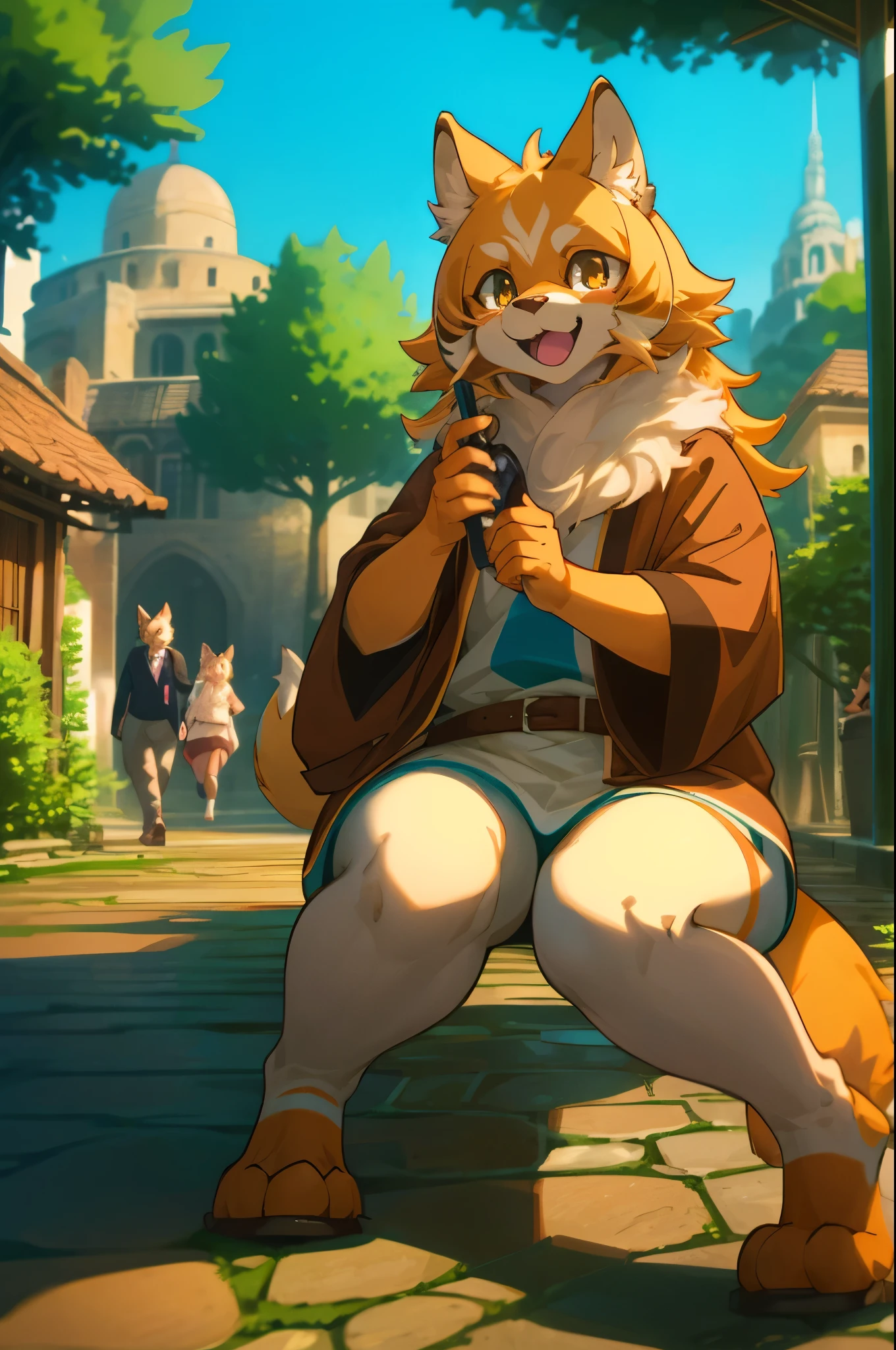 cover_page, super high resolution, detailed background, World Heritage Site, 6+boys, 6+girls, Happy, joyful, absurdres(Photos of solo travelers)(kemono, furry anthro),