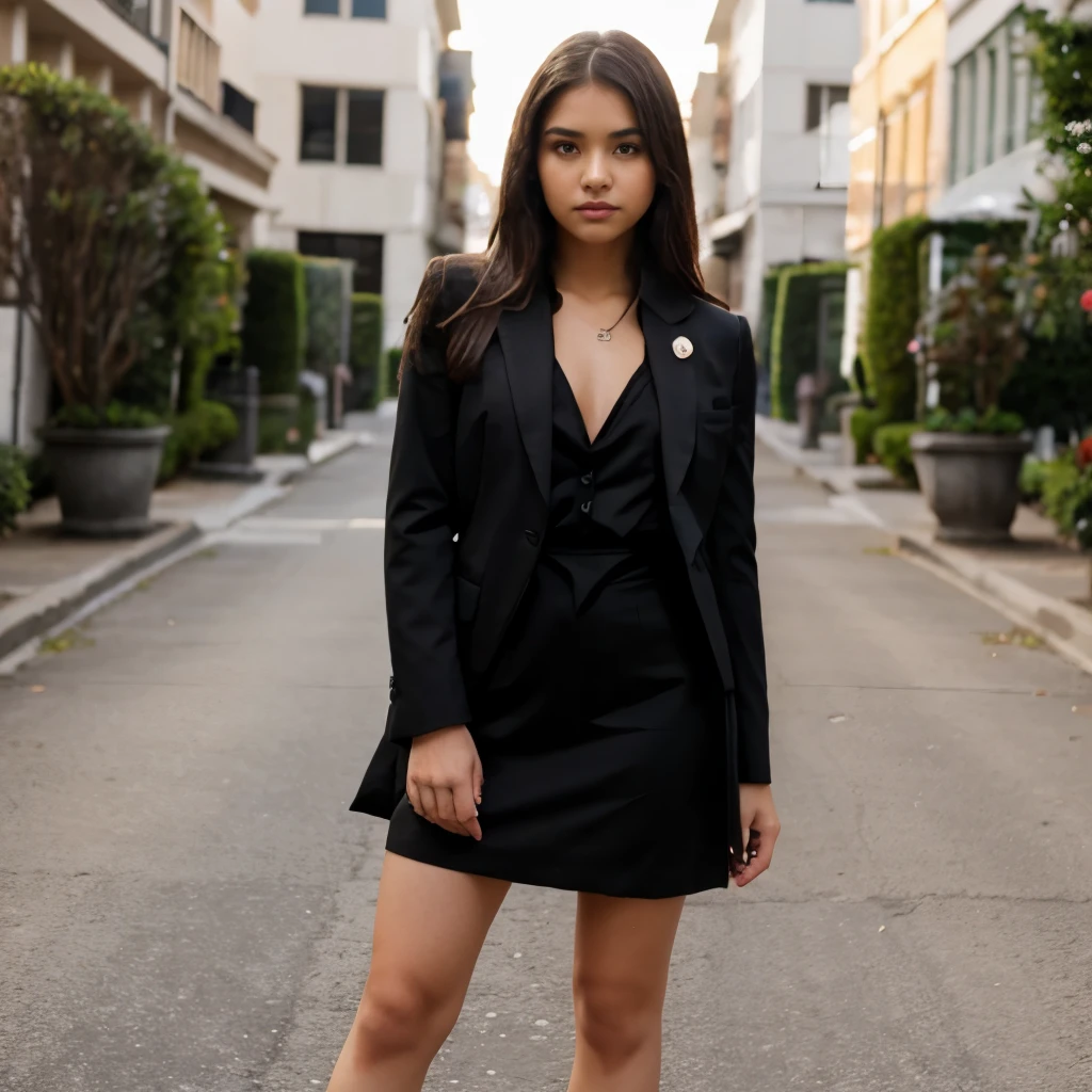 Girl standing with formal attire for 2x2 id