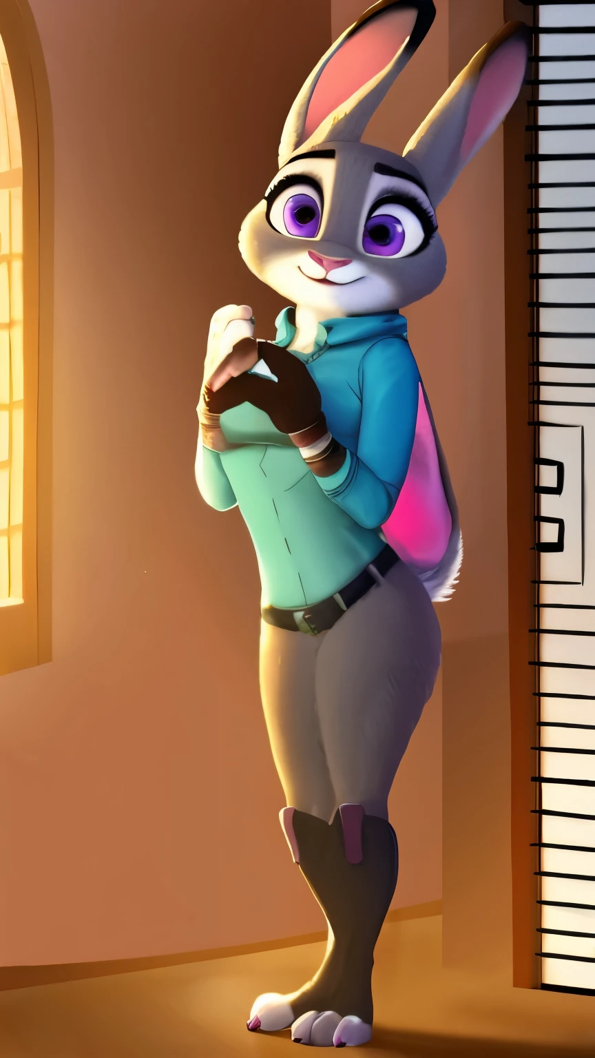 Judy Hopps vestida como prostituta, version zootopia