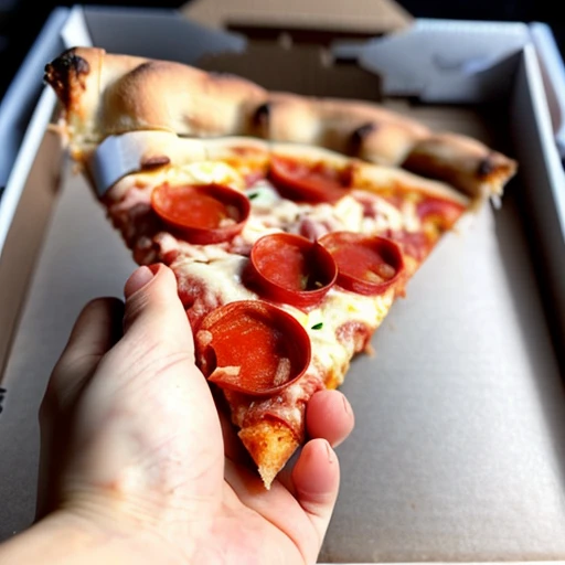 holding (a slice of pizza)1.5