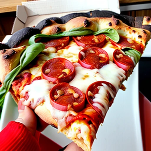 holding (a slice of pizza)1.5